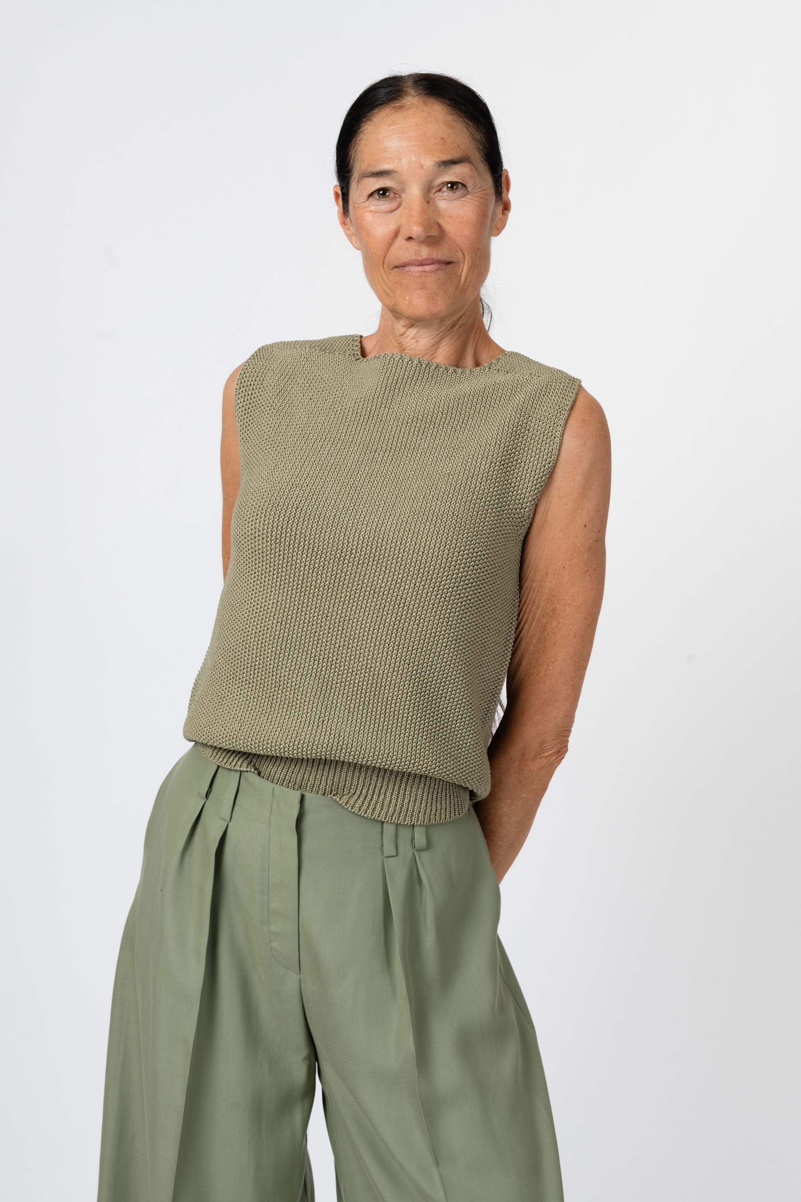 NNIstudio - CRISP Strick-Pullunder - Pearl White - XS -