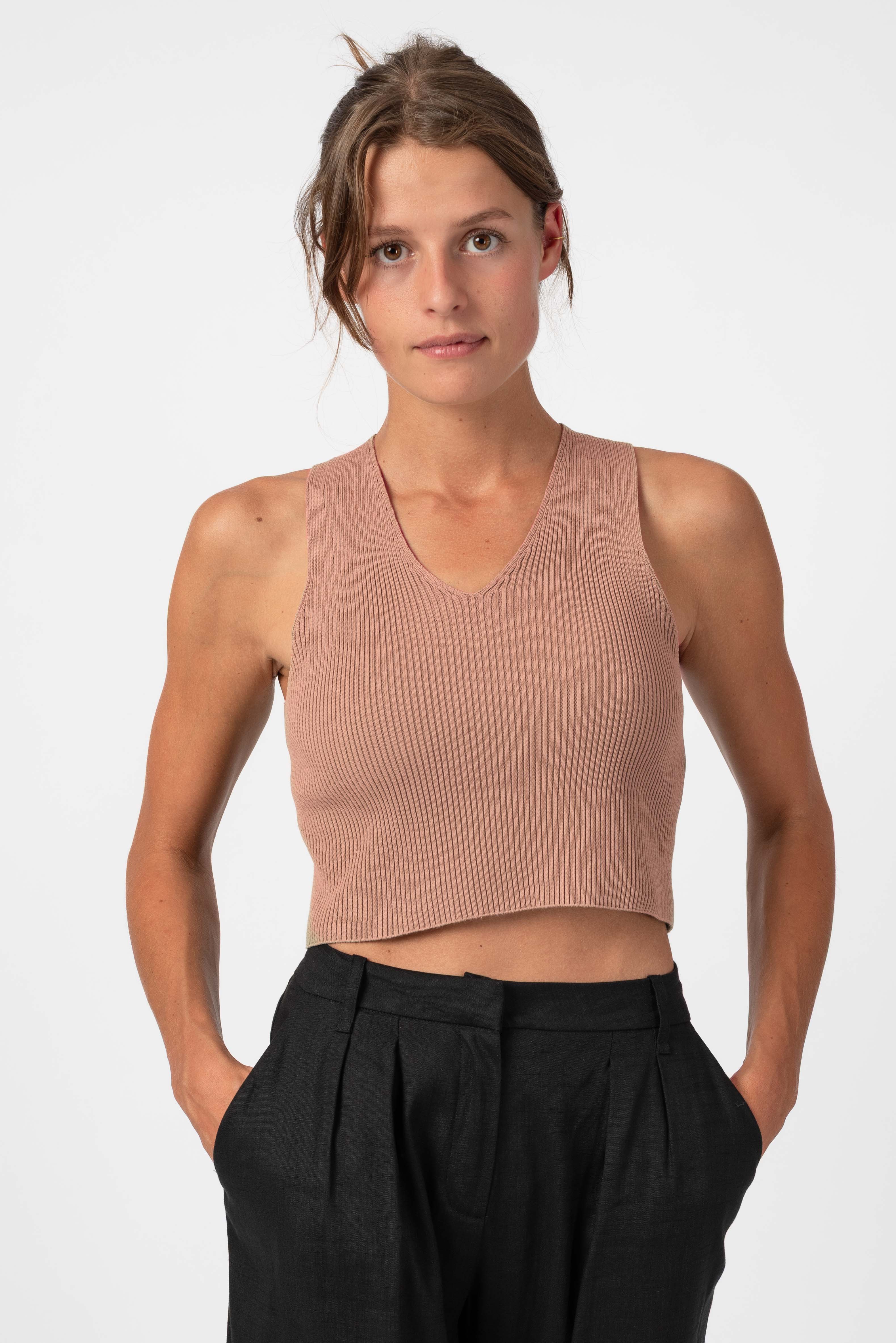 NNIstudio - CROP Strick - Top - Sunburn (Piece Dyed) - XS - 