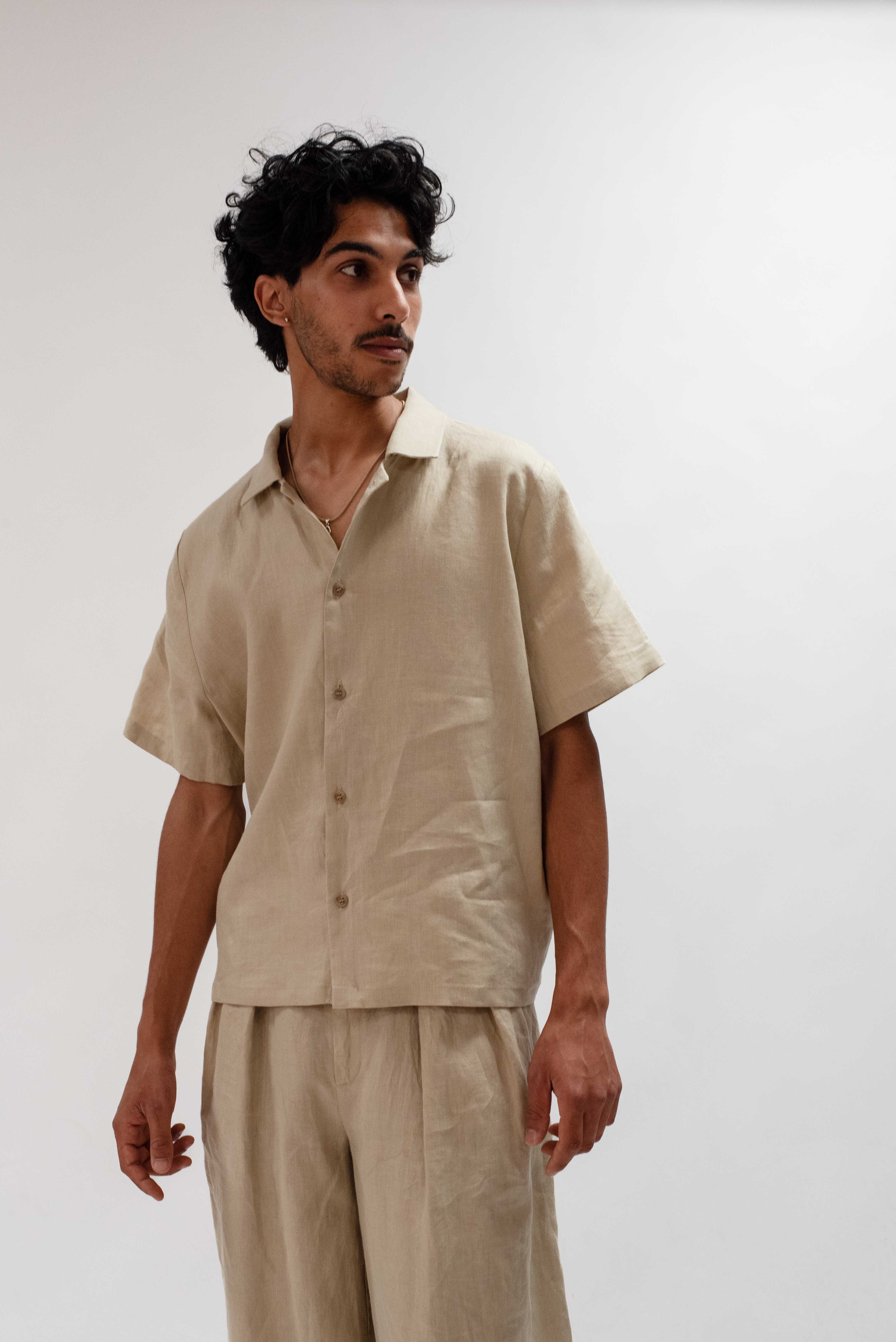 NNIstudio - CUBAN 3.0 Leinenhemd Unisex - Navy - XS - 