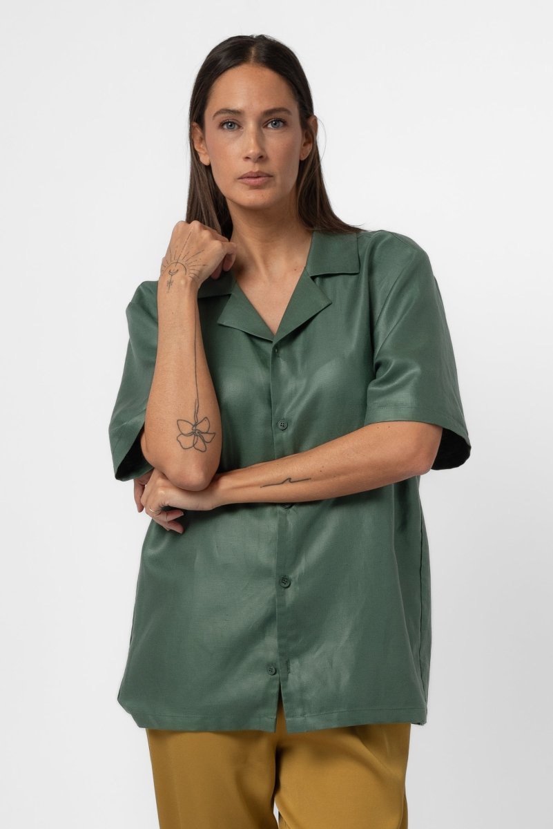 NNIstudio - CUBAN Hemd Unisex - Senf - XS - 