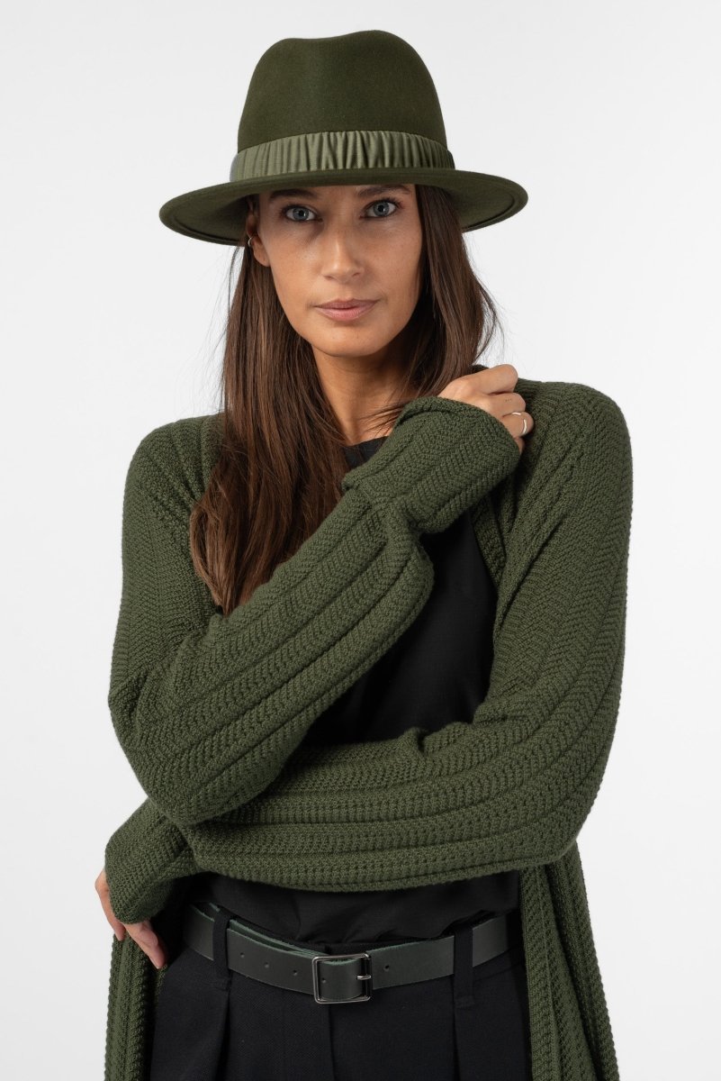 NNIstudio - FEDORA Filzhut - Sand - S (55 - 56 cm) - 