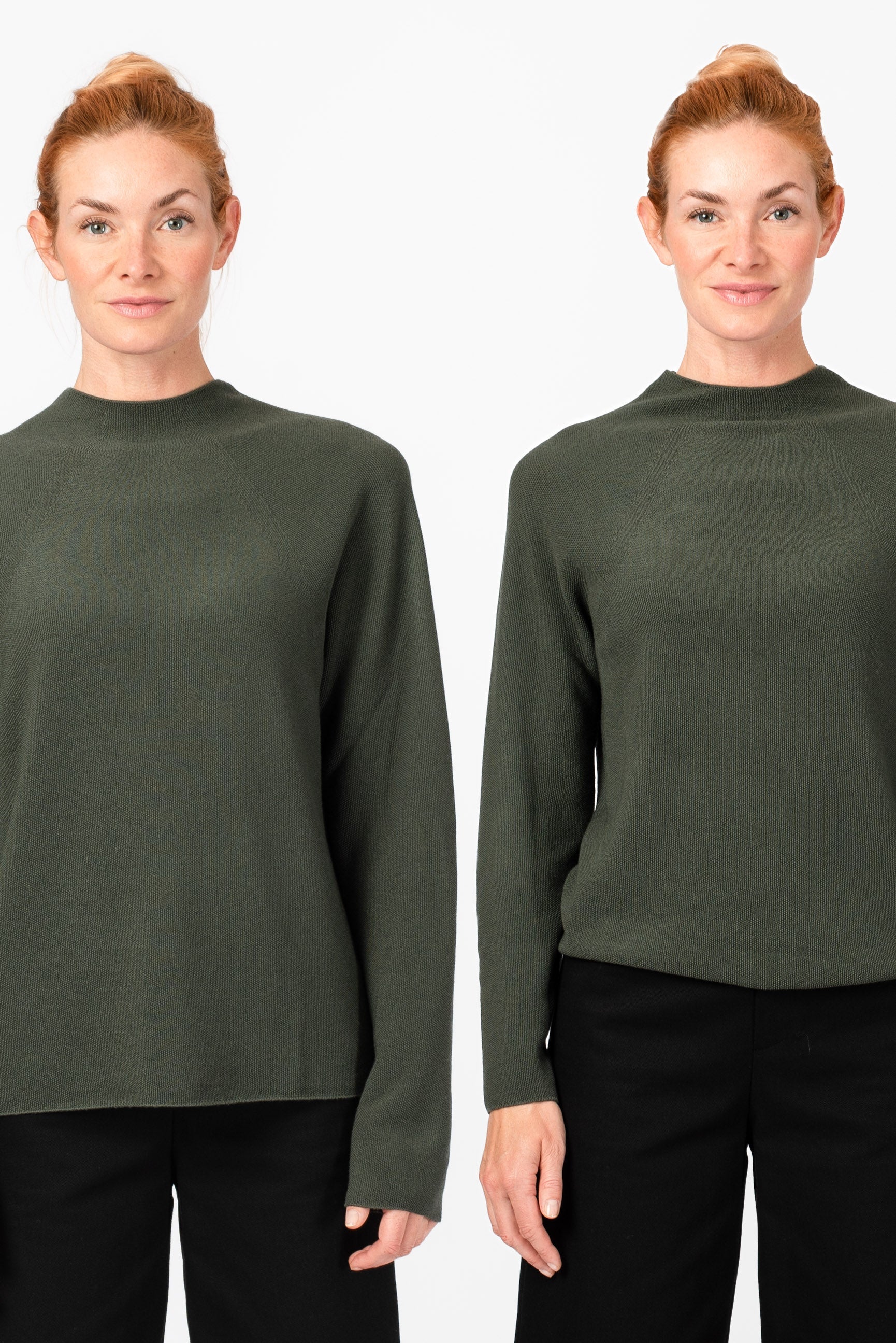 NNIstudio - HALFWAY Strick-Pullover - Apricot - XS cropped fit -