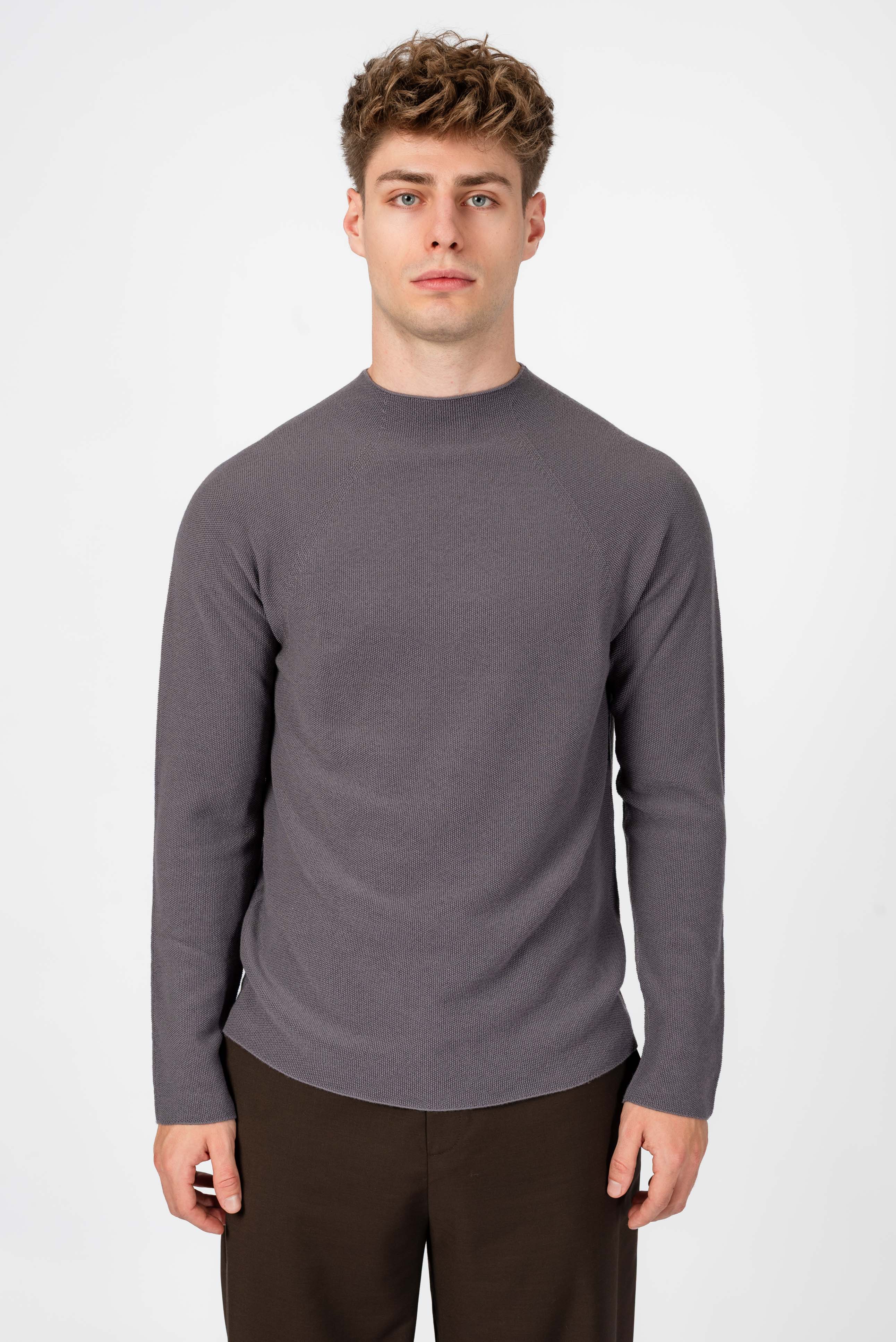 NNIstudio - HALFWAY Strick-Pullover - Apricot - XS cropped fit -