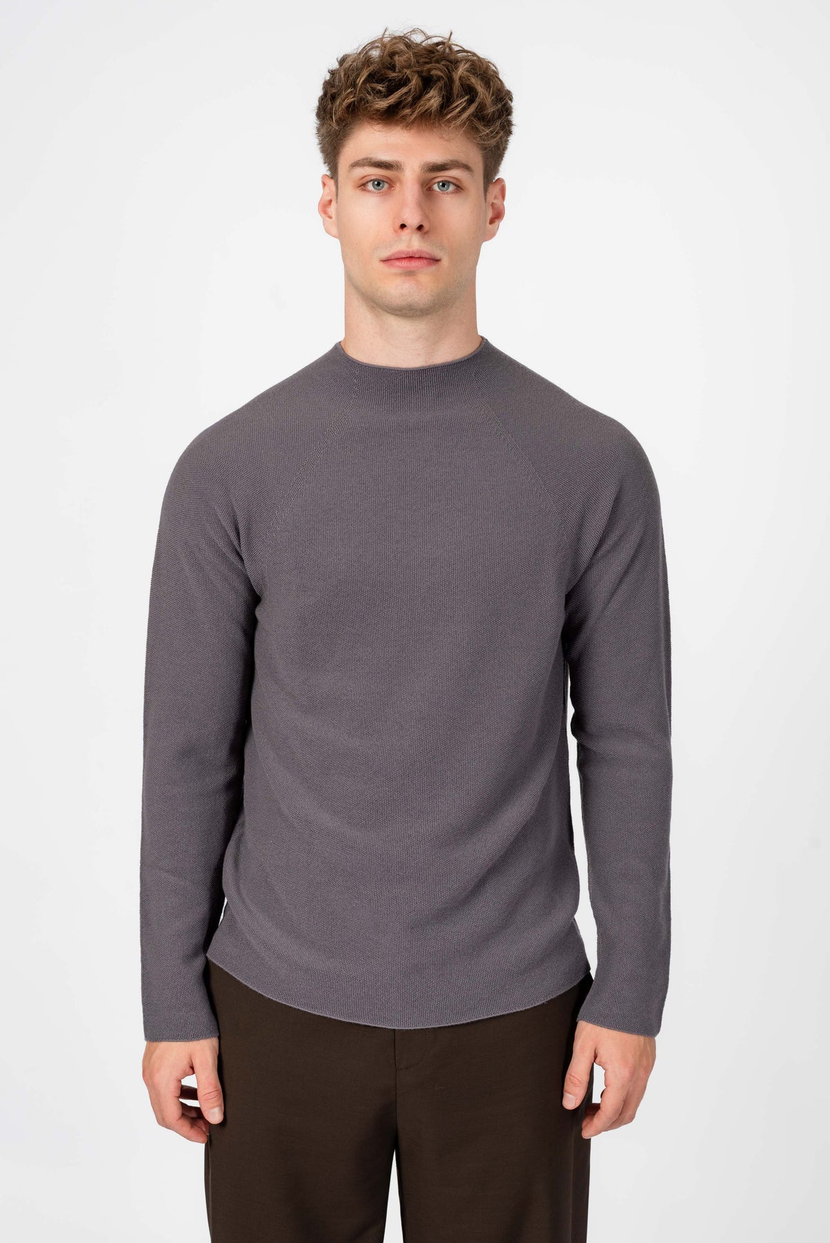 NNIstudio - HALFWAY Strick-Pullover - Apricot - XS cropped fit -