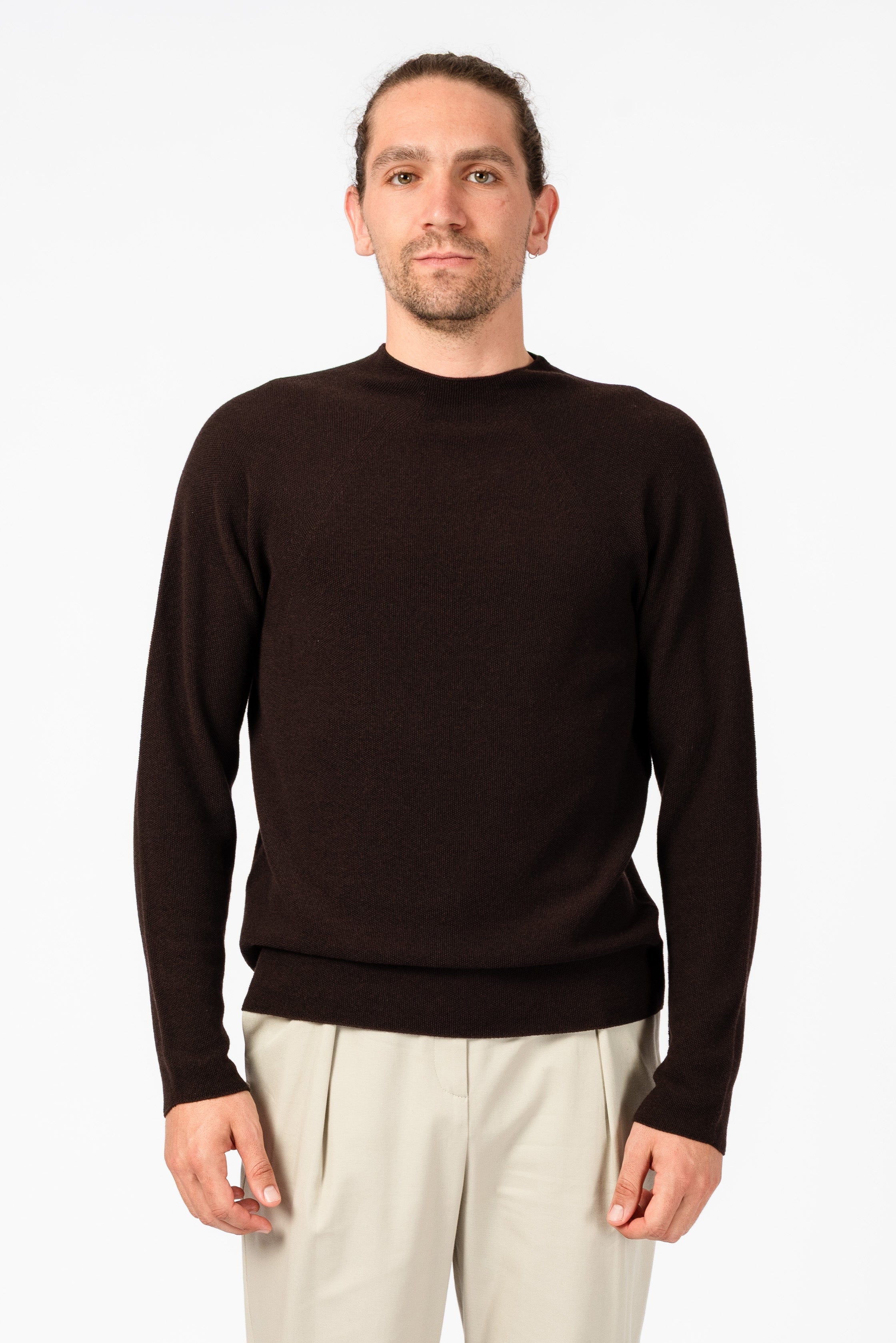 NNIstudio - HALFWAY Strick-Pullover - Chocolate Brown - XS -