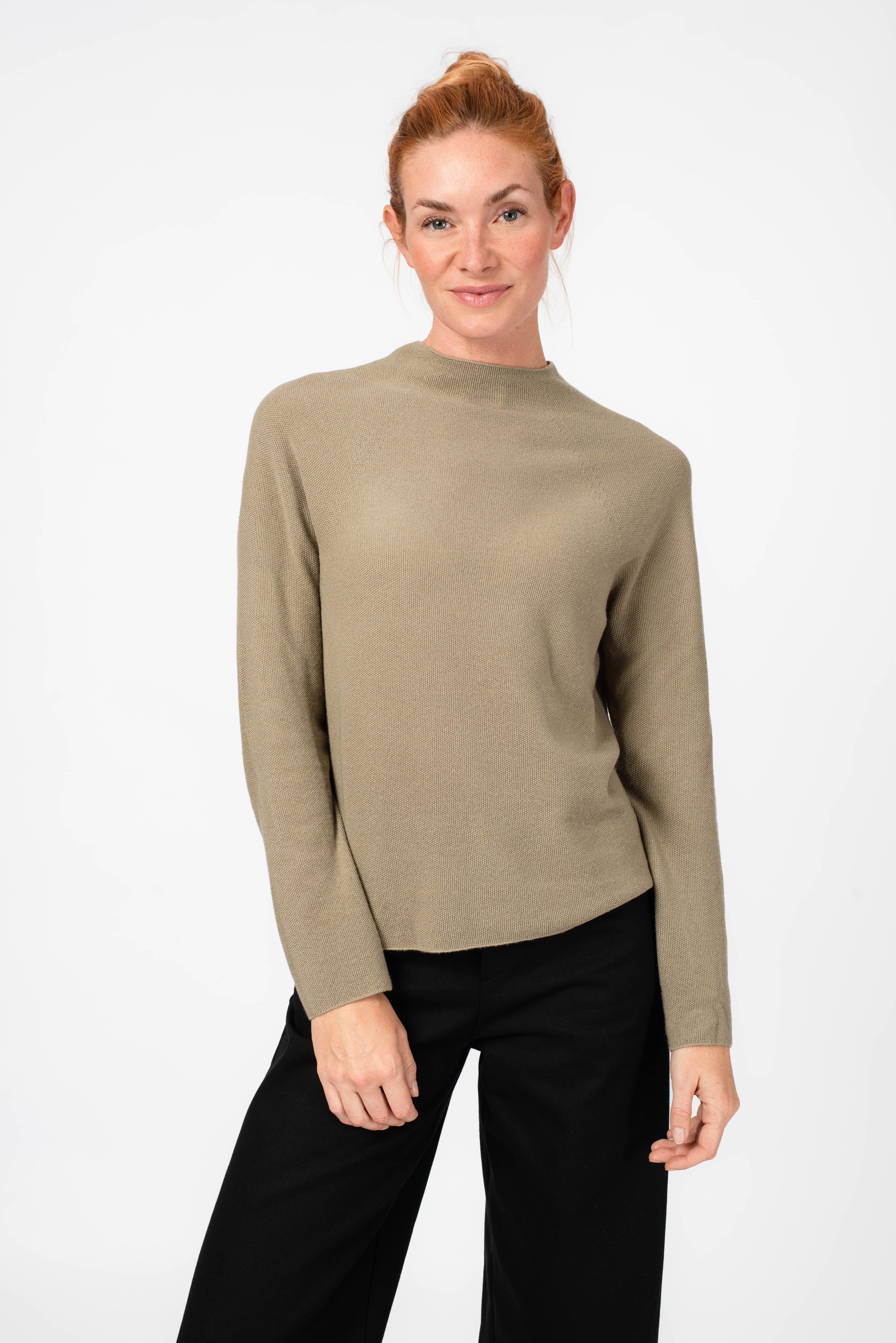 NNIstudio - HALFWAY Strick-Pullover - Chocolate Brown - XS cropped fit -