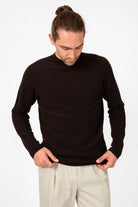 NNIstudio - HALFWAY Strick-Pullover - Chocolate Brown - XS -