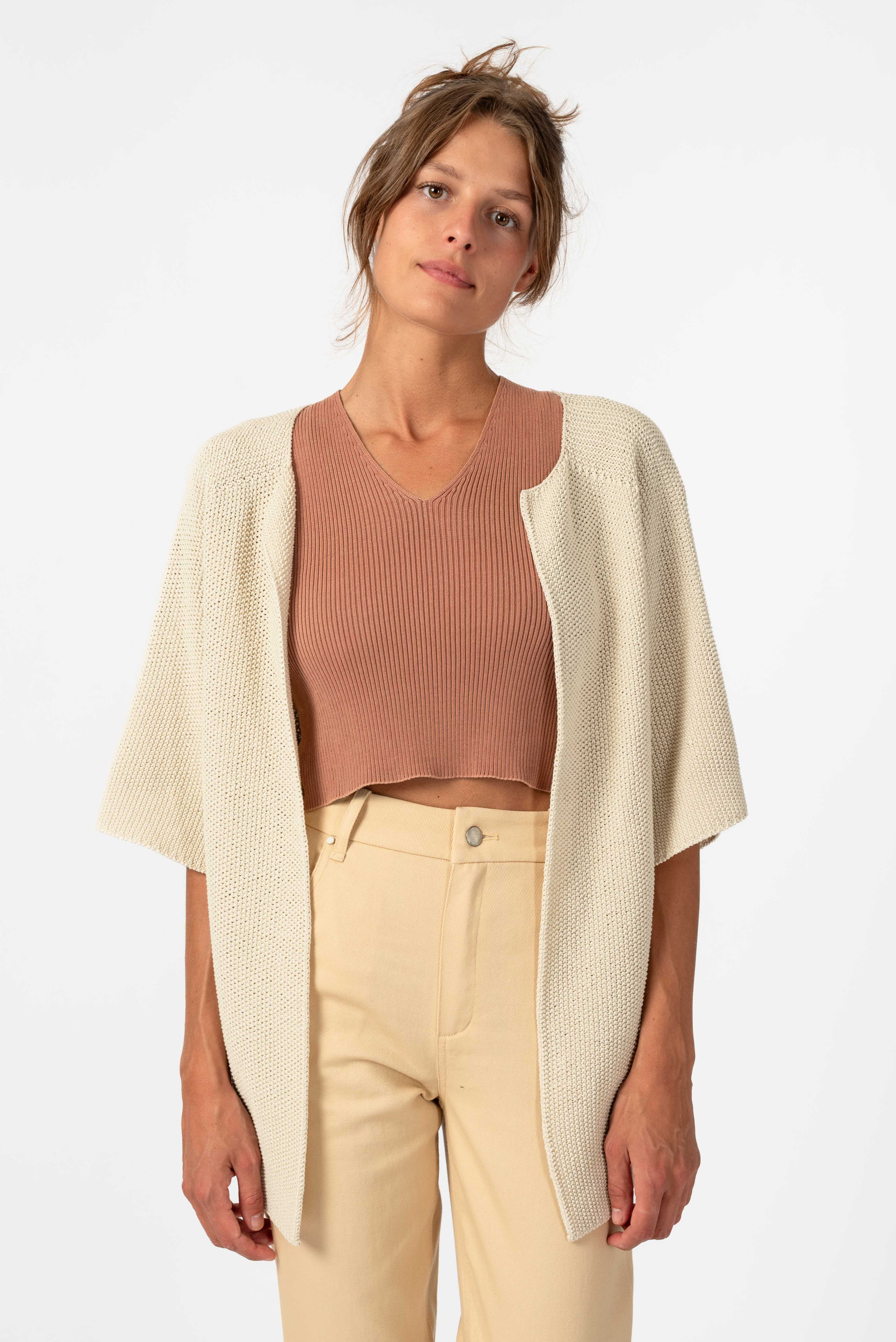 NNIstudio - LAB | CLASSIC 2.0 Strick - Jacke Tall - Pearl White - L - 