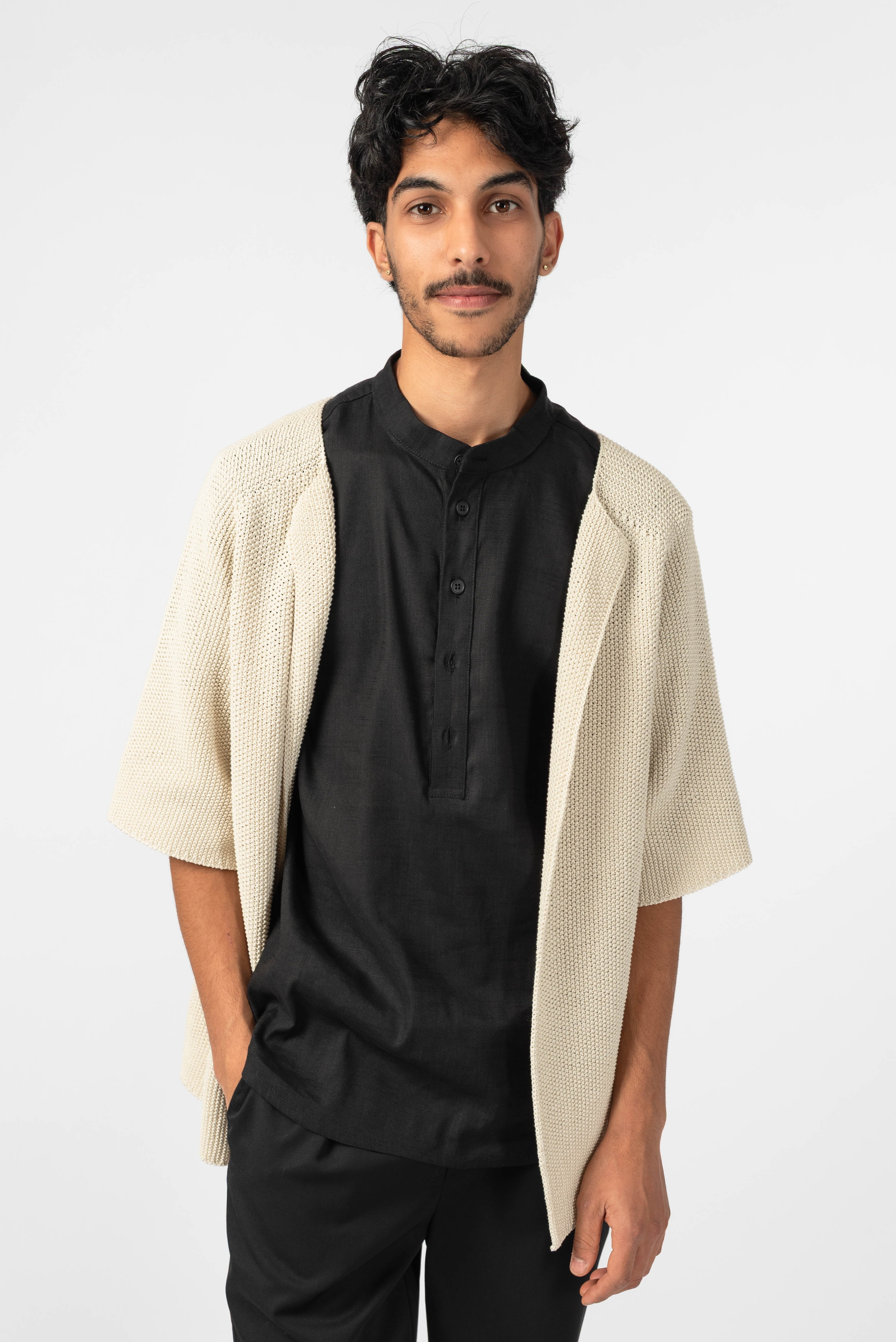 NNIstudio - LAB | CLASSIC 2.0 Strick - Jacke Tall - Pearl White - L - 