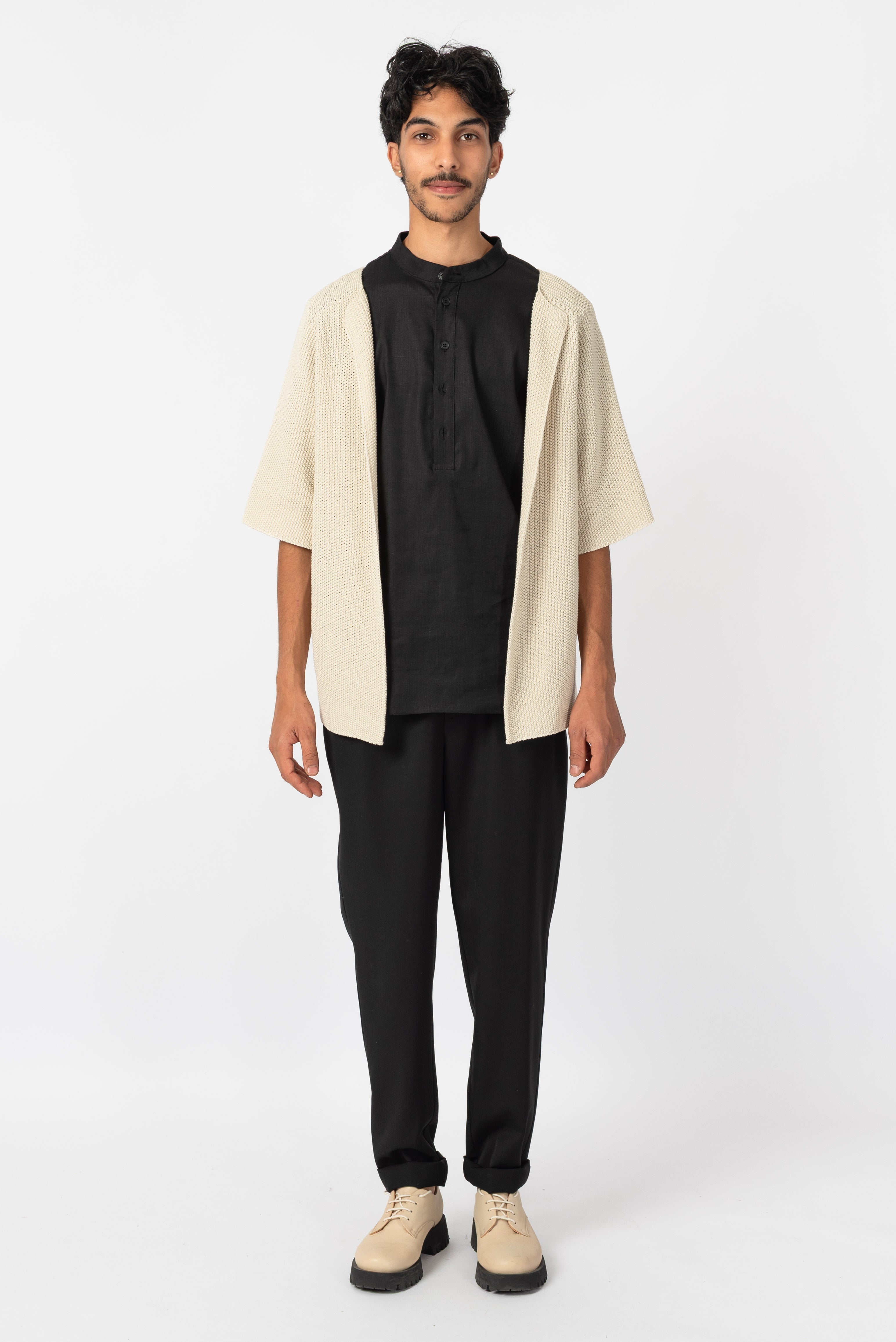 NNIstudio - LAB | CLASSIC 2.0 Strick - Jacke Tall - Pearl White - L - 