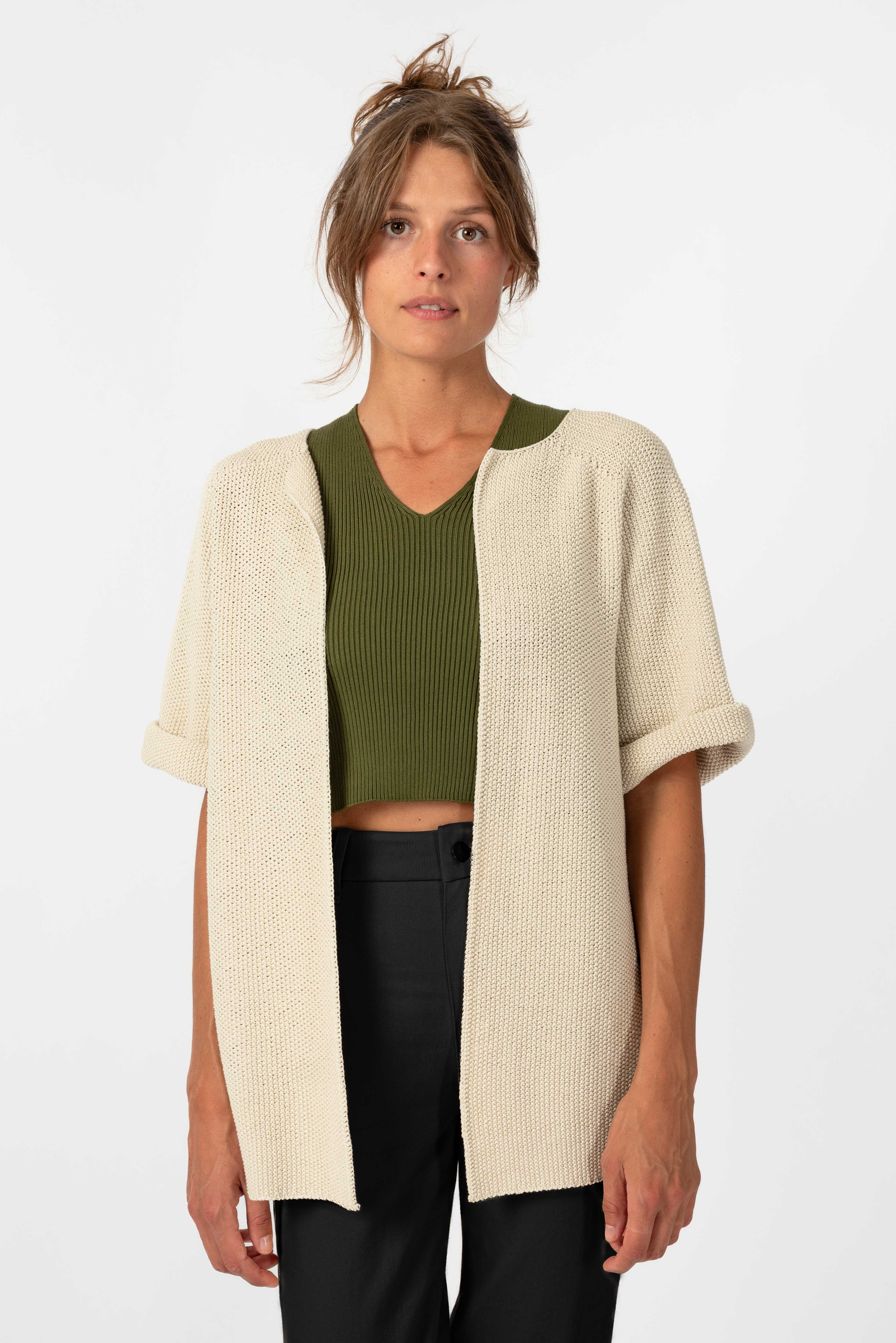 NNIstudio - LAB | CLASSIC 2.0 Strick - Jacke Tall - Pearl White - L - 
