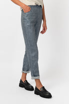 NNIstudio - LAB I JEANS Hose Leinen - Dusty Blue - XXS - 