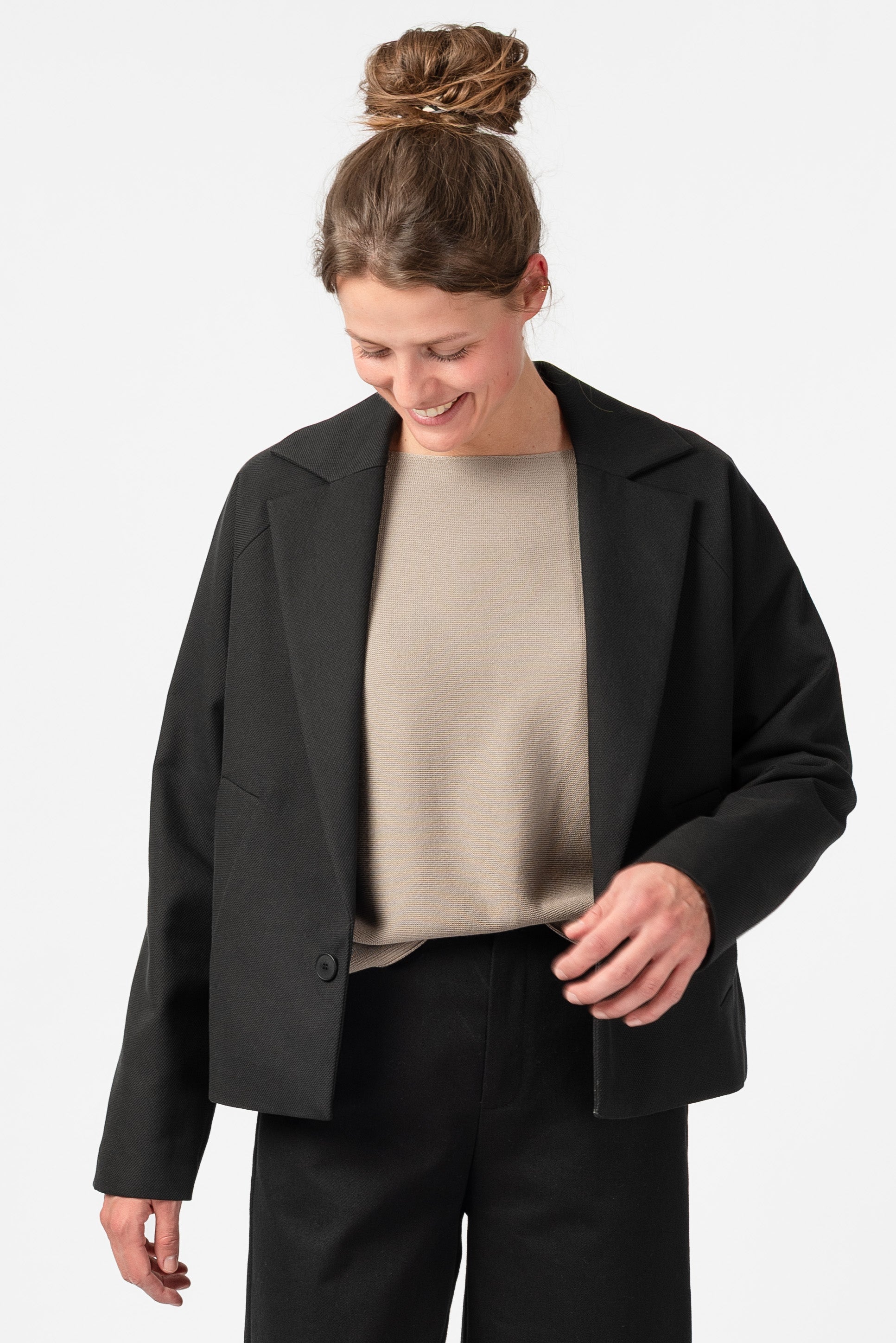 NNIstudio - LINED Jacke Cotton - Ebony Black - XS - 
