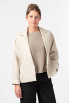NNIstudio - LINED Jacke Linen - Seed Pearl - XS - 