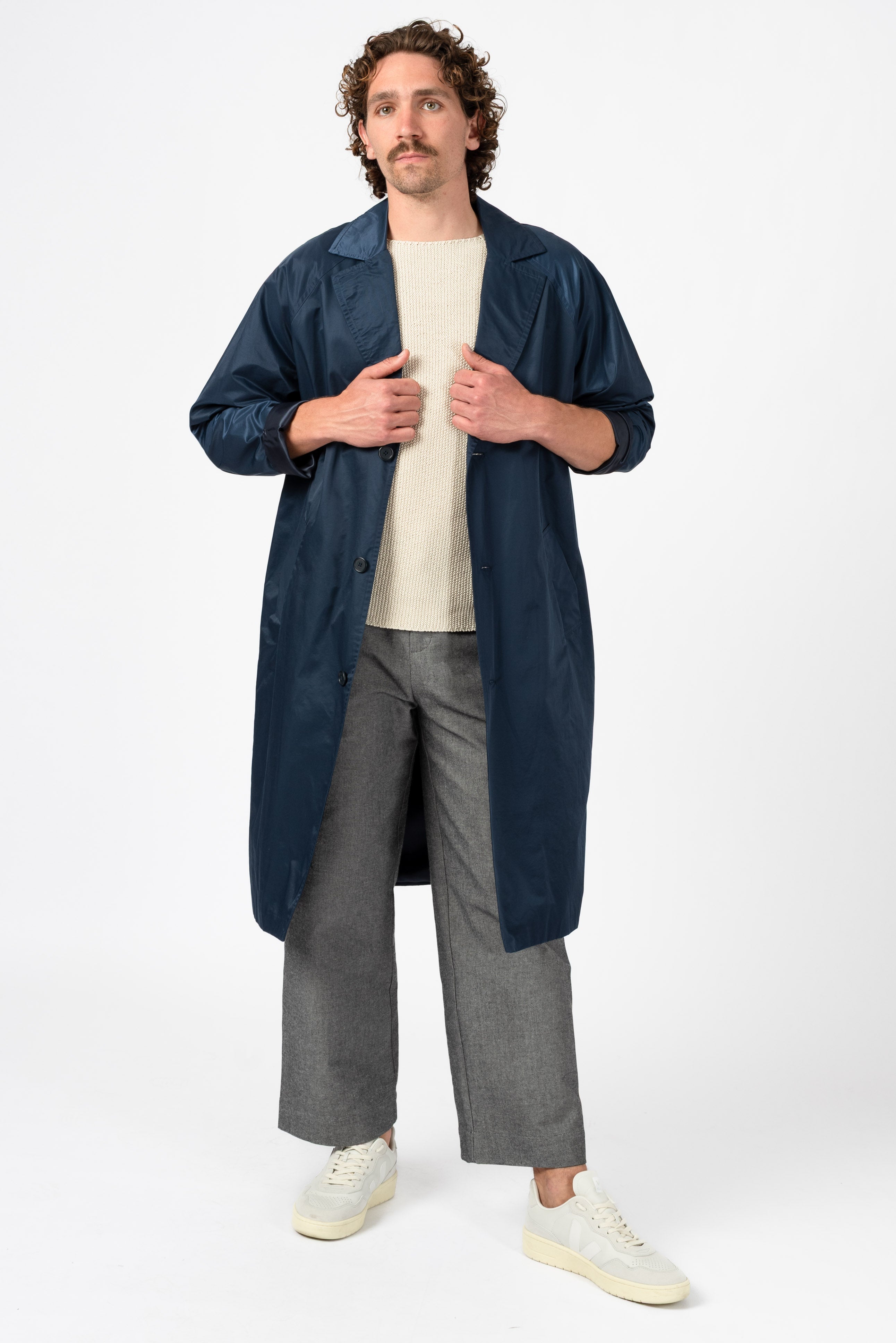 NNIstudio - LONGCOAT Light - Indigo Blue - XS - 