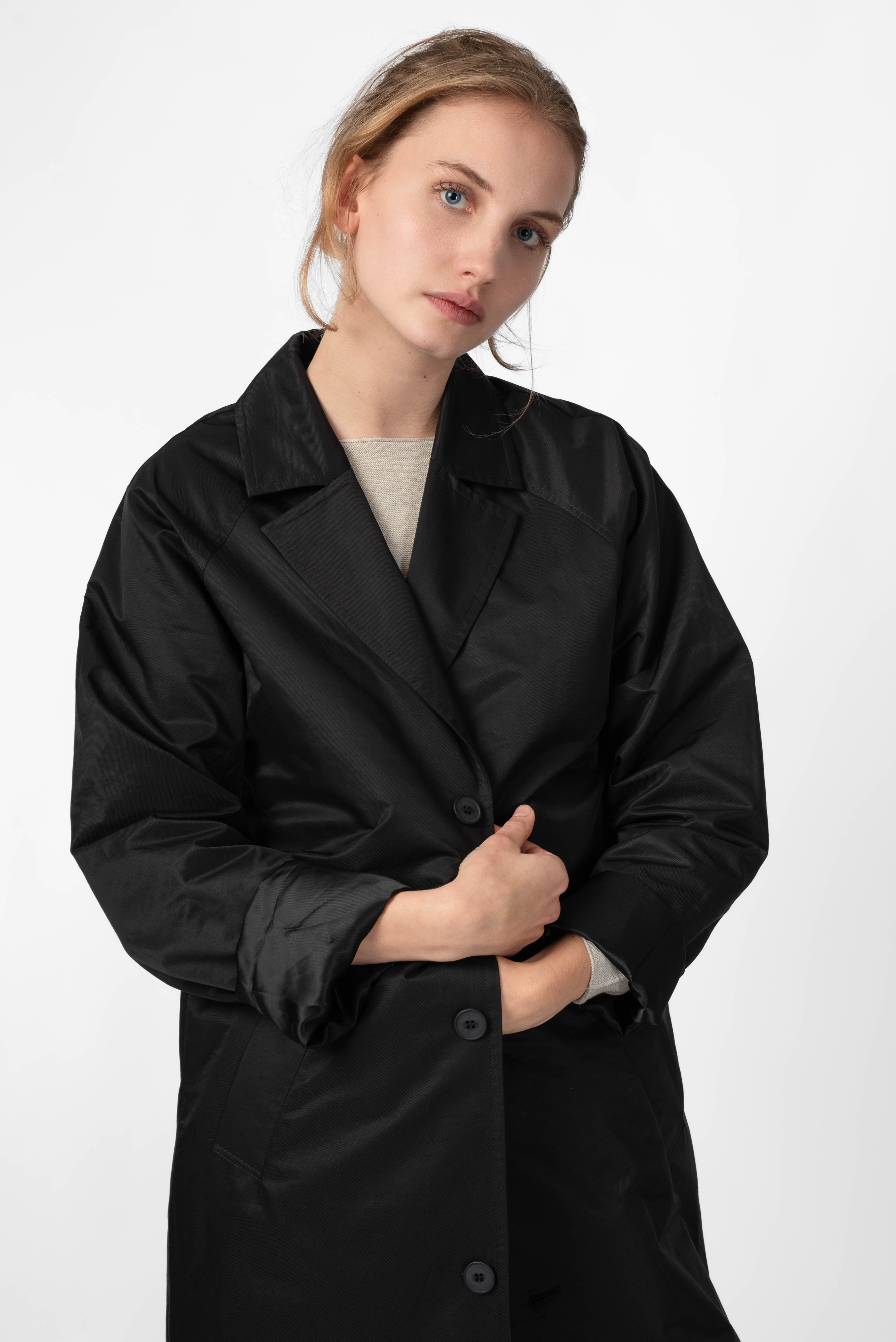 NNIstudio - LONGCOAT Light Unisex - Silver Sage Grey - S - 