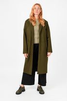 NNIstudio - LONGCOAT Wool - Dark Olive - XS -