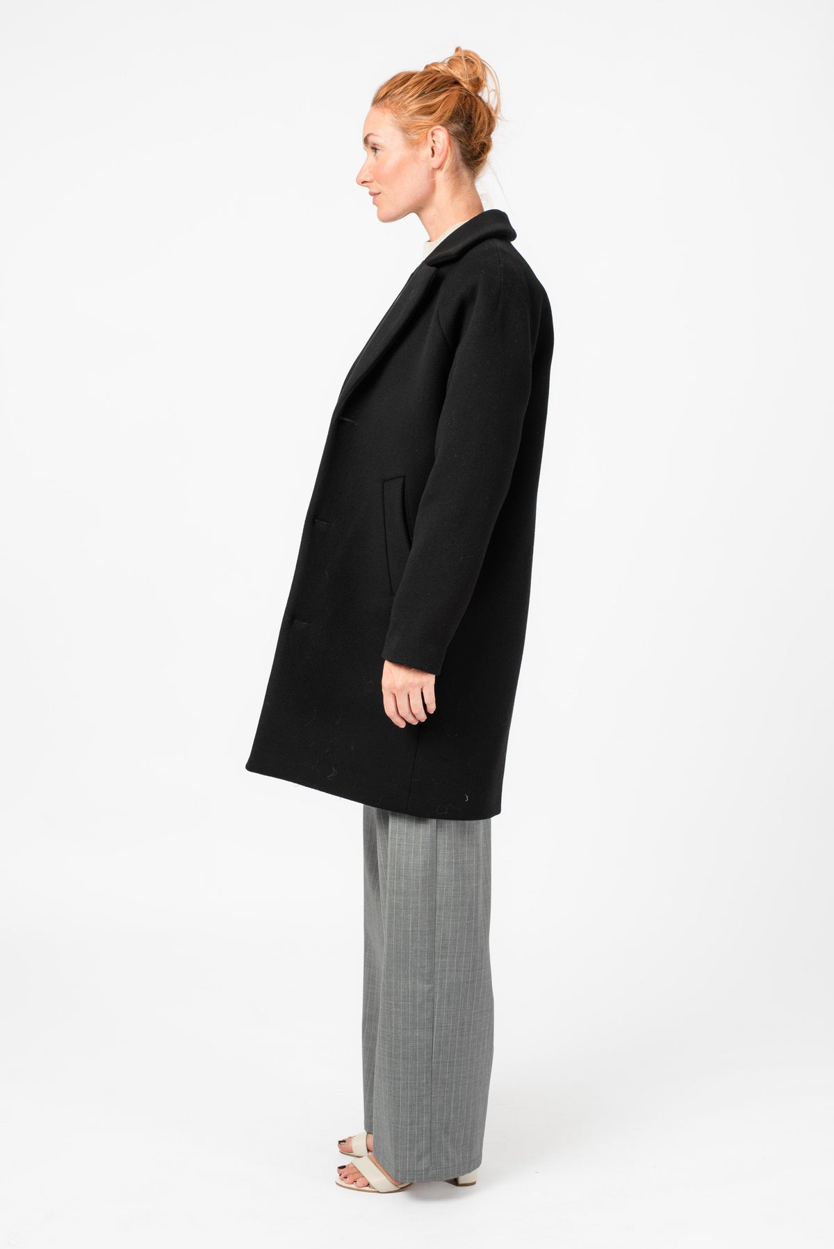 NNIstudio - LONGCOAT Wool - Phantom Black - XS -