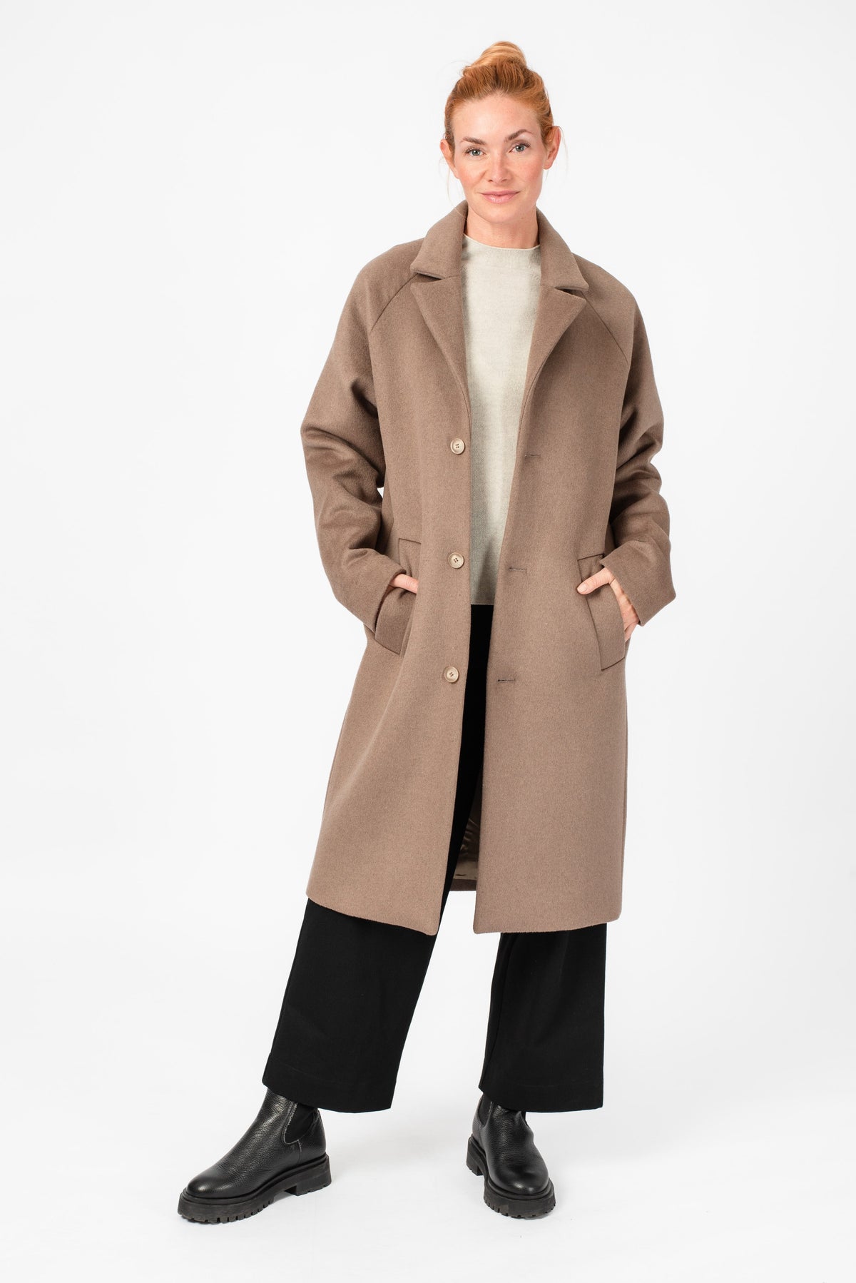 NNIstudio - LONGCOAT Wool - Taupe Grey - XS -