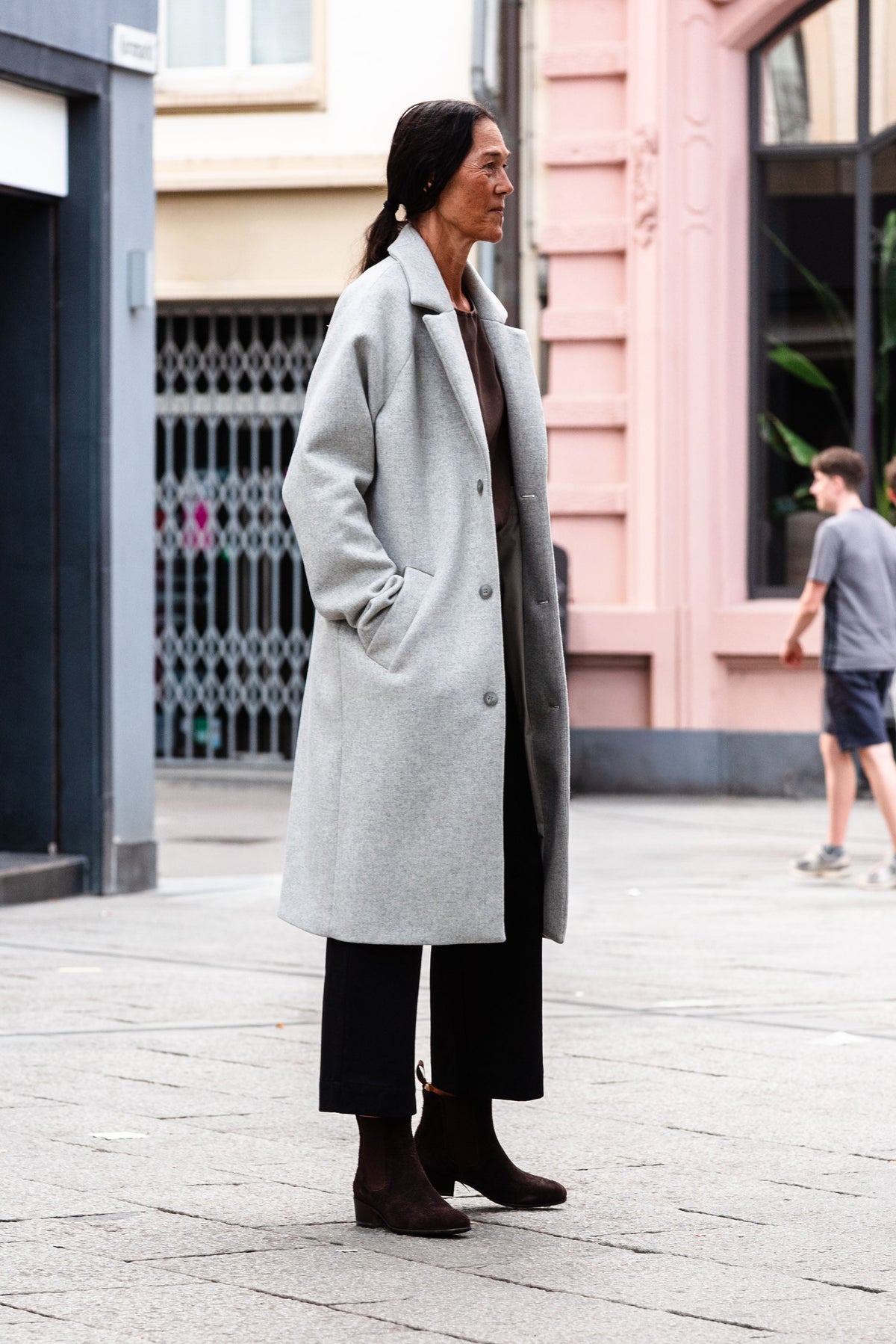 NNIstudio - LONGCOAT Wool - Taupe Grey - XS -