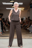 NNIstudio - MARLENE Hose Wool - Chocolate Brown - XS -