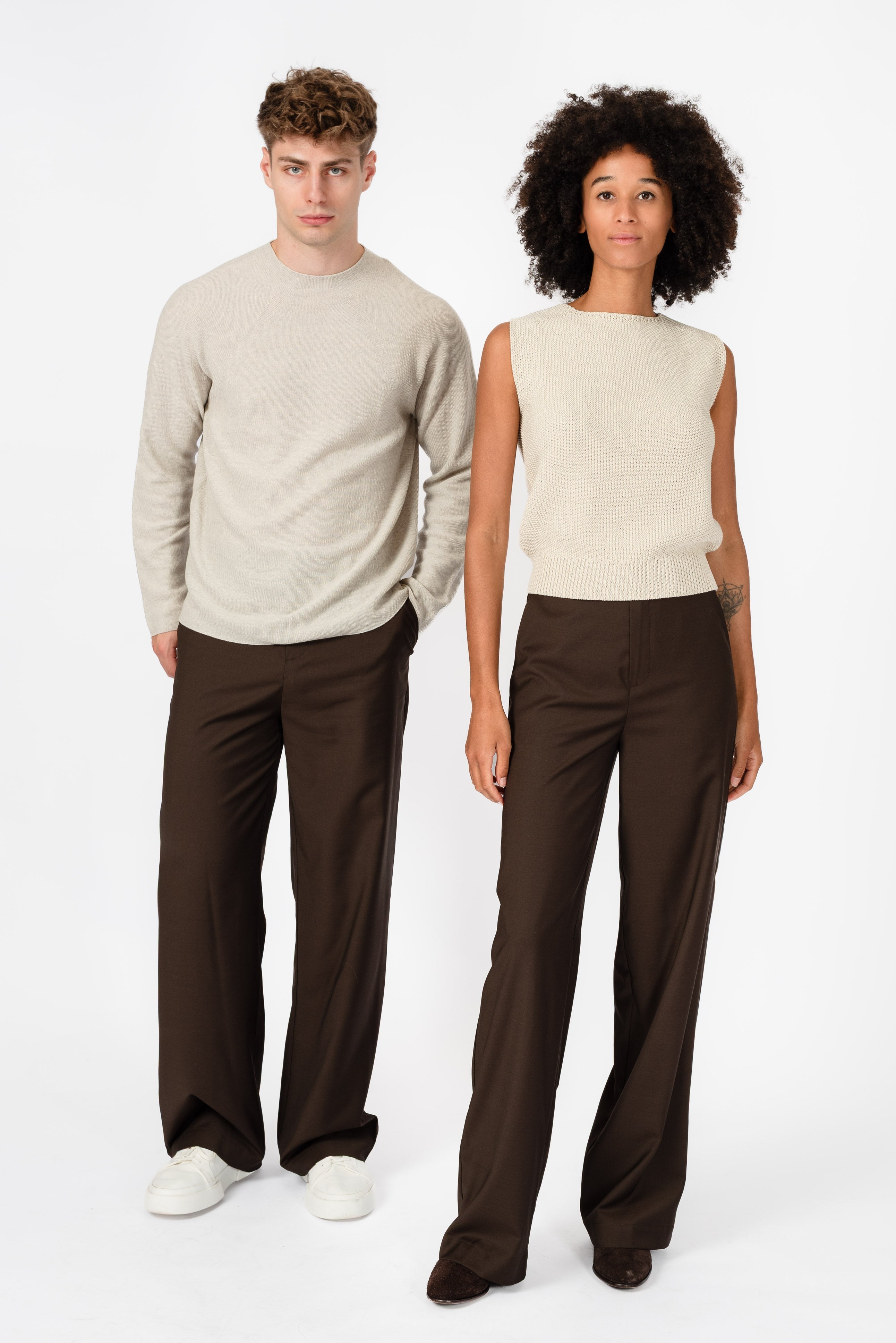 NNIstudio - MARLENE Hose Wool - Chocolate Brown - XS -
