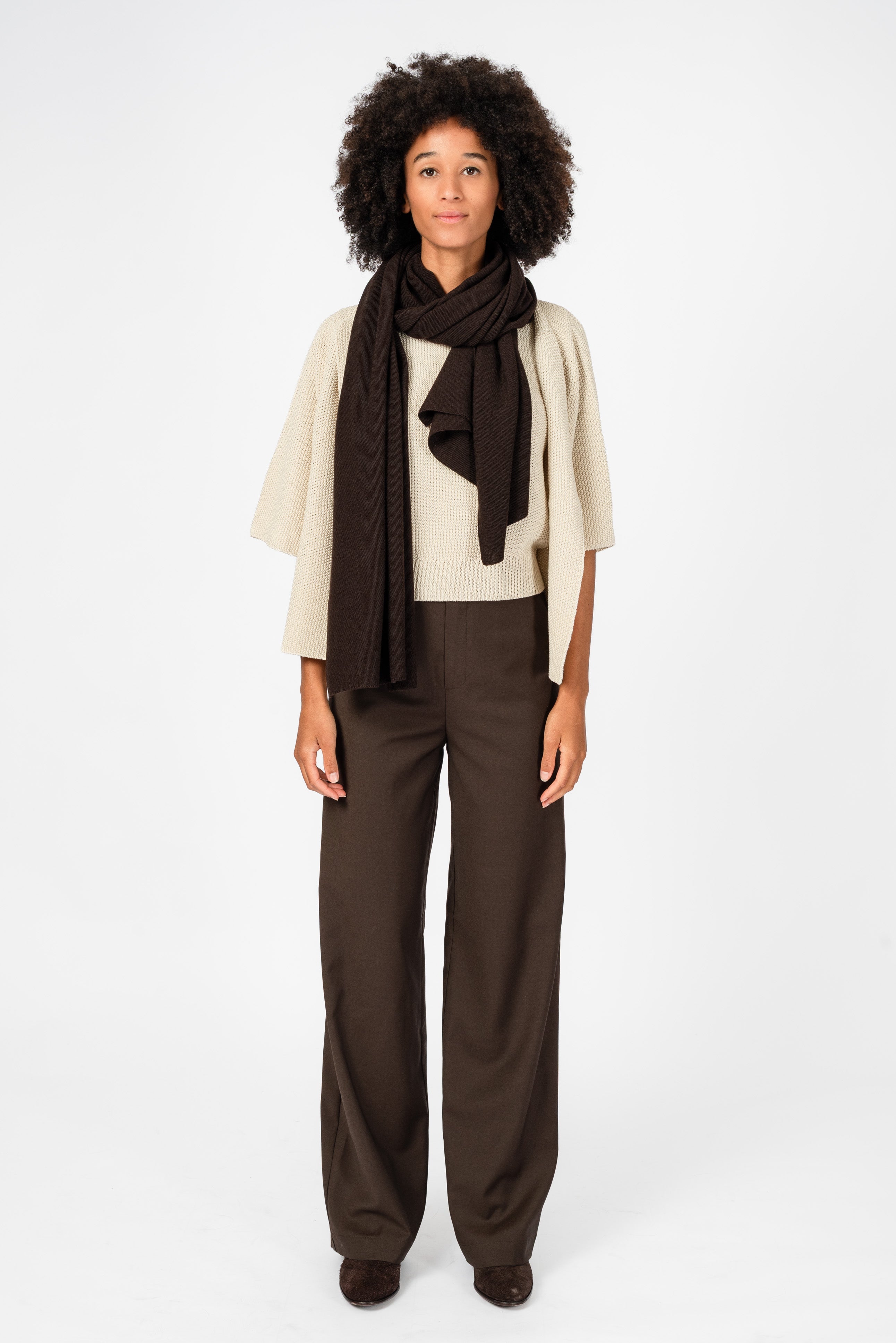 NNIstudio - MARLENE Hose Wool - Chocolate Brown - XS -