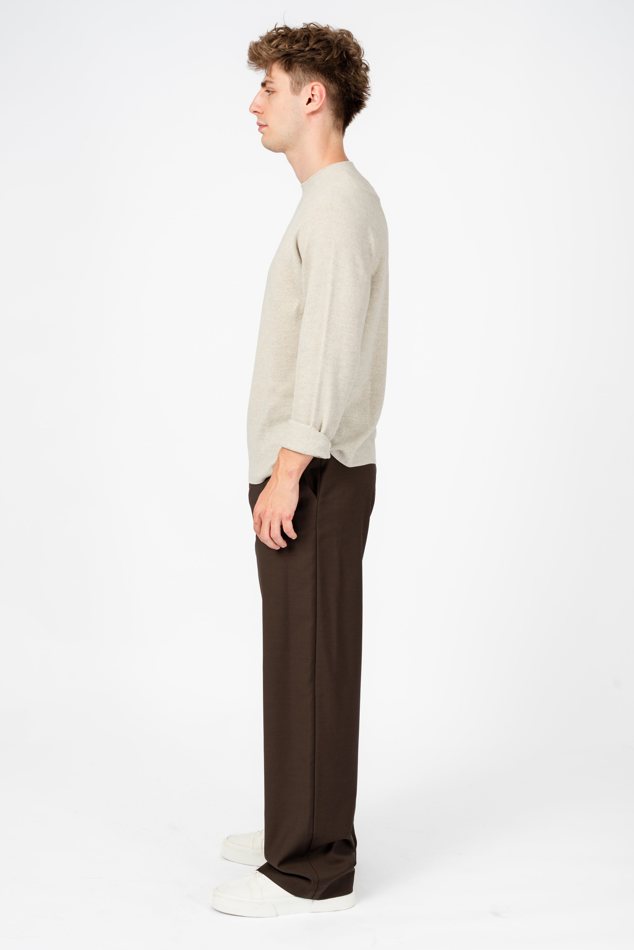 NNIstudio - MARLENE Hose Wool - Chocolate Brown - XS -