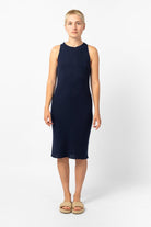 NNIstudio - NECKLINE Kleid - Nachtblau - XS - 