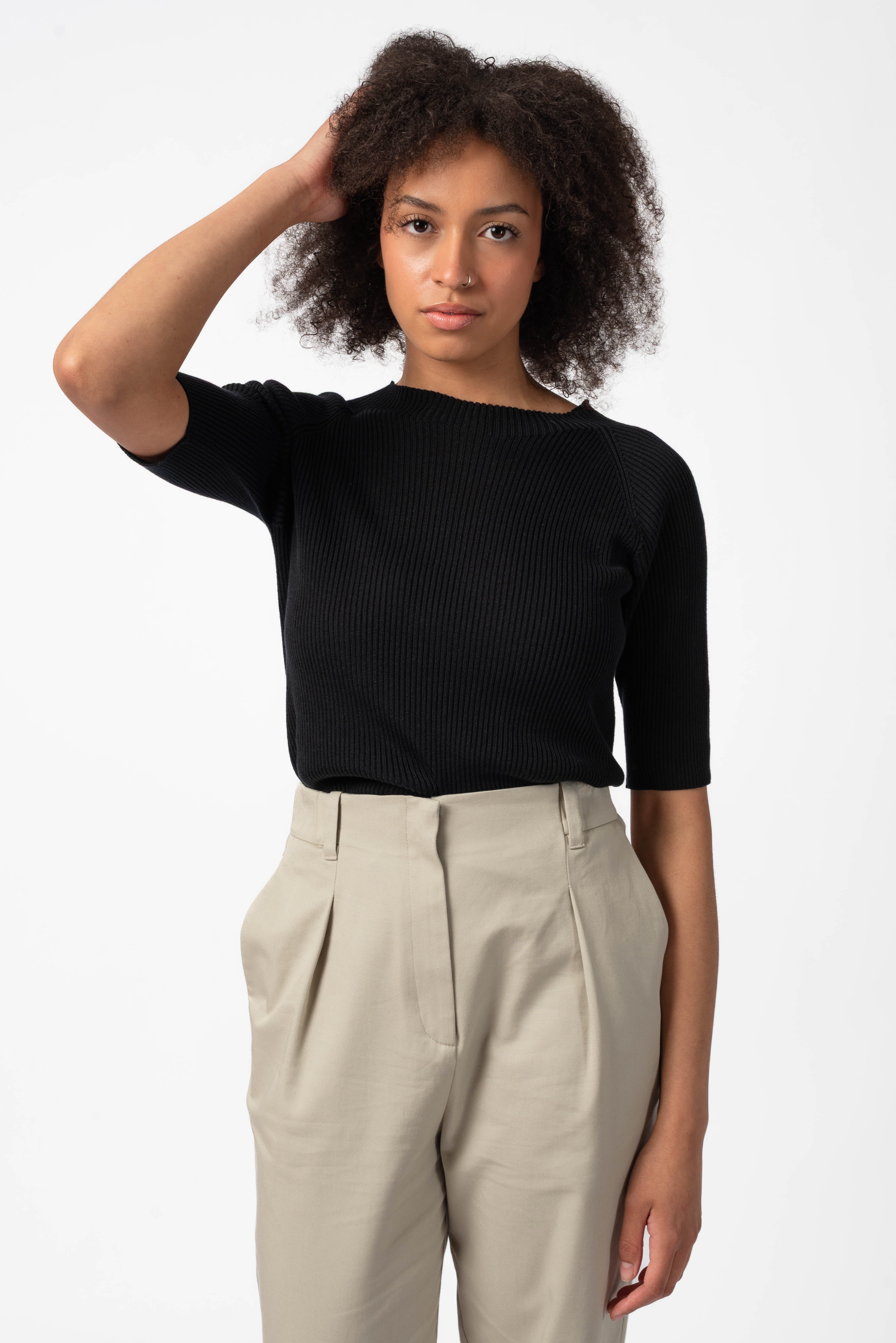 NNIstudio - NECKLINE Shirt - Phantom Black - XS - 