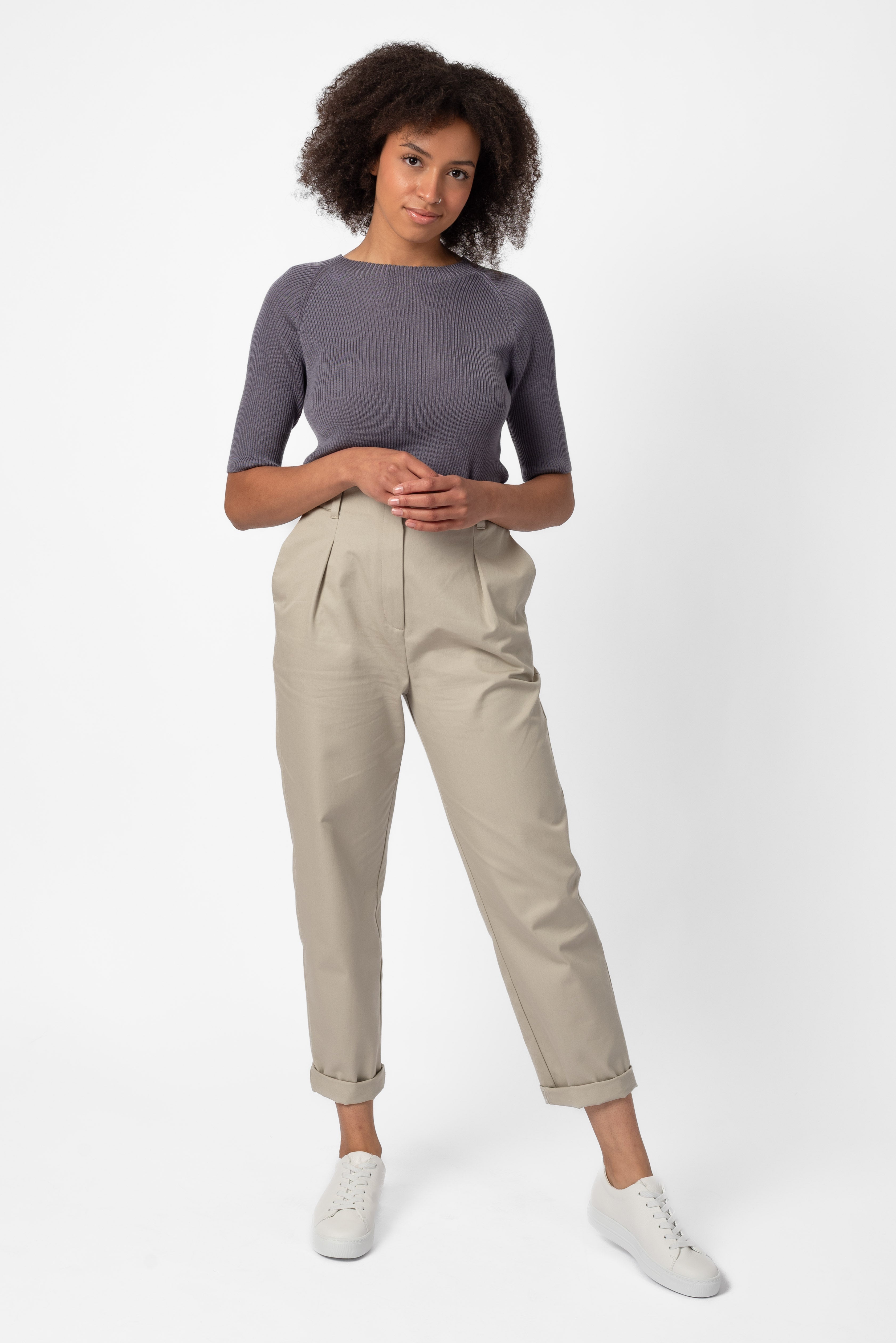 NNIstudio - NECKLINE Shirt - Purple Ash - XS - 