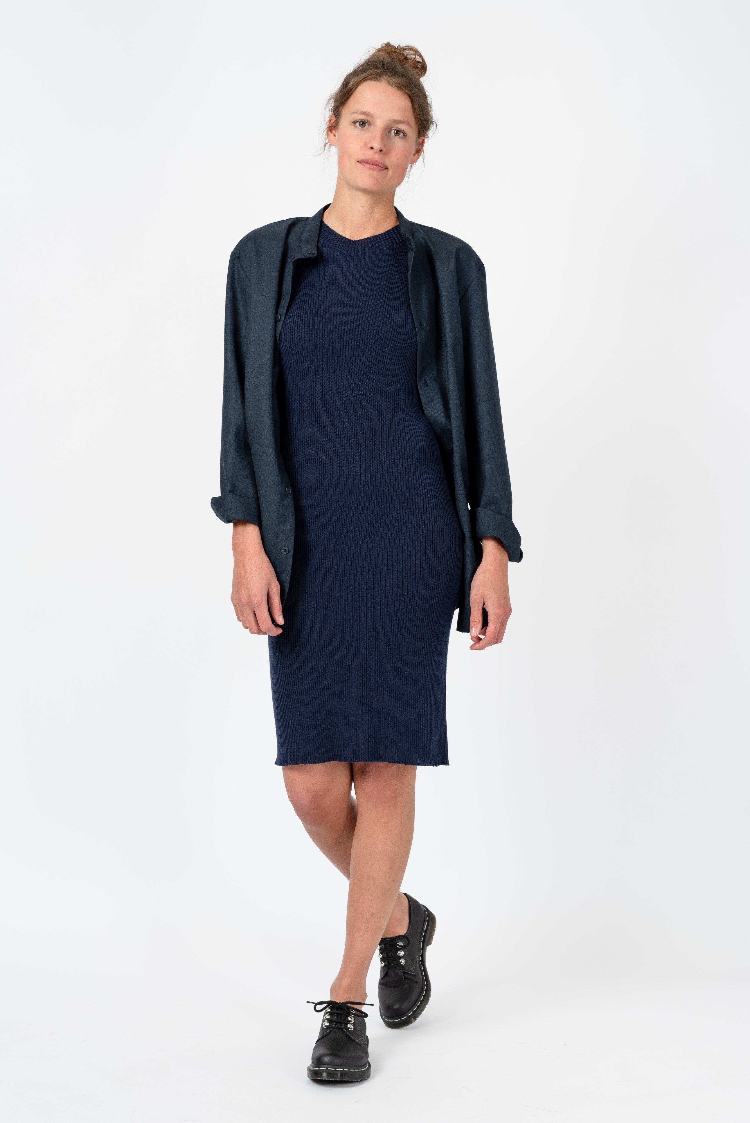 NNIstudio - NECKLINE Strick-Kleid - Moss Green - XS -