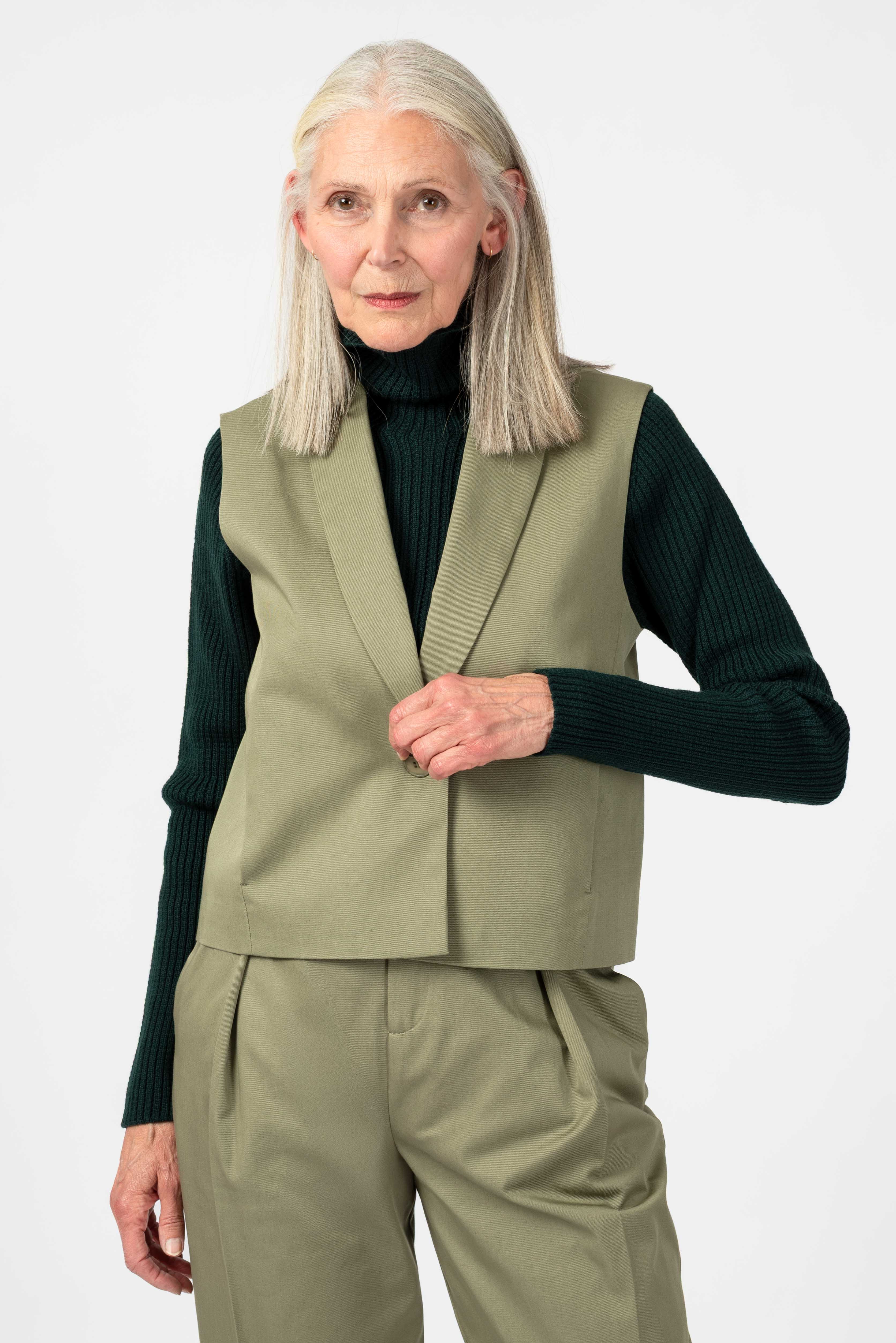 NNIstudio - OFFICE 2.0 Weste - Slate Green - XS/S - 