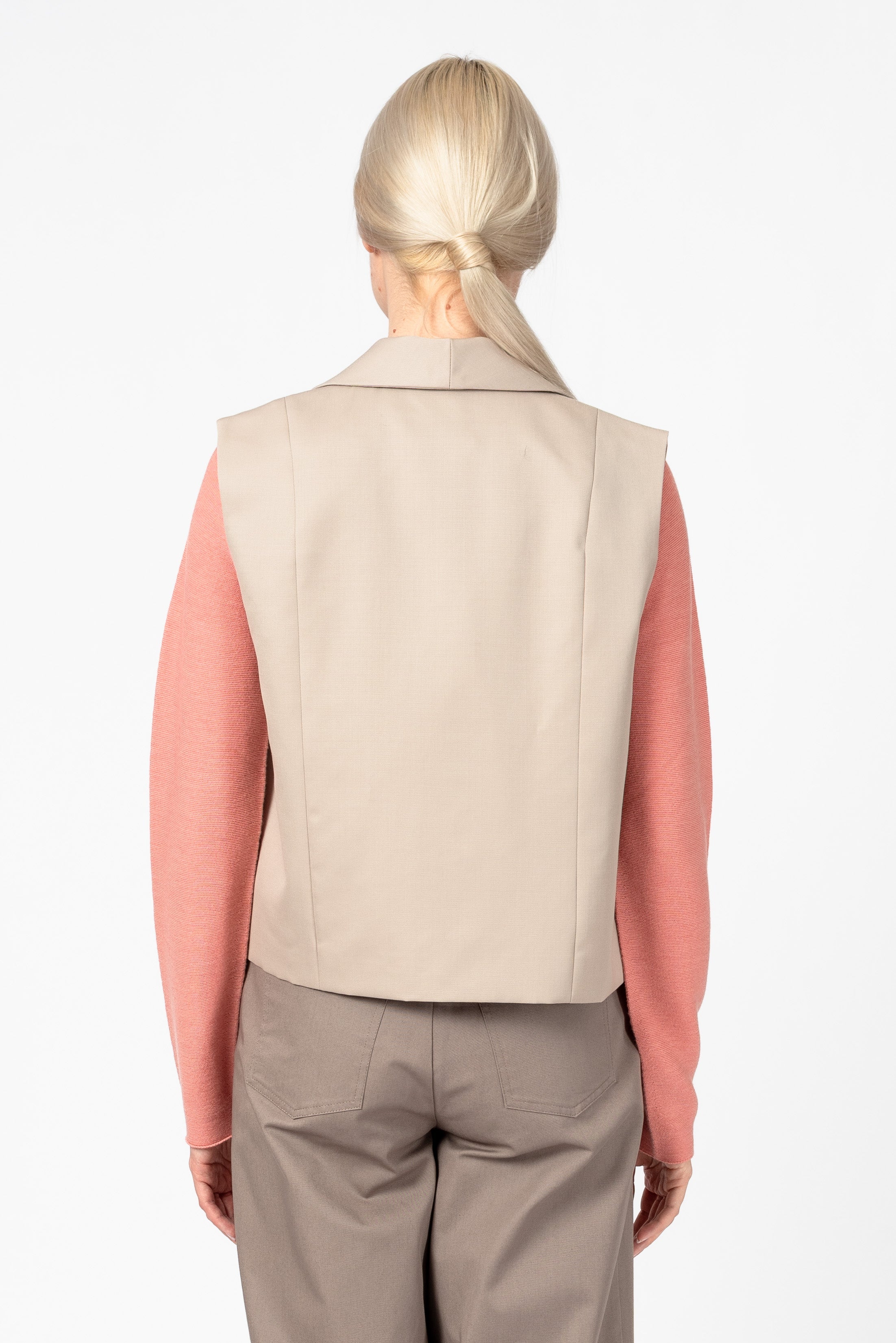 NNIstudio - OFFICE 2.0 Weste Wool - Frosted Almond - XS/S - 