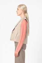 NNIstudio - OFFICE 2.0 Weste Wool - Frosted Almond - XS/S - 