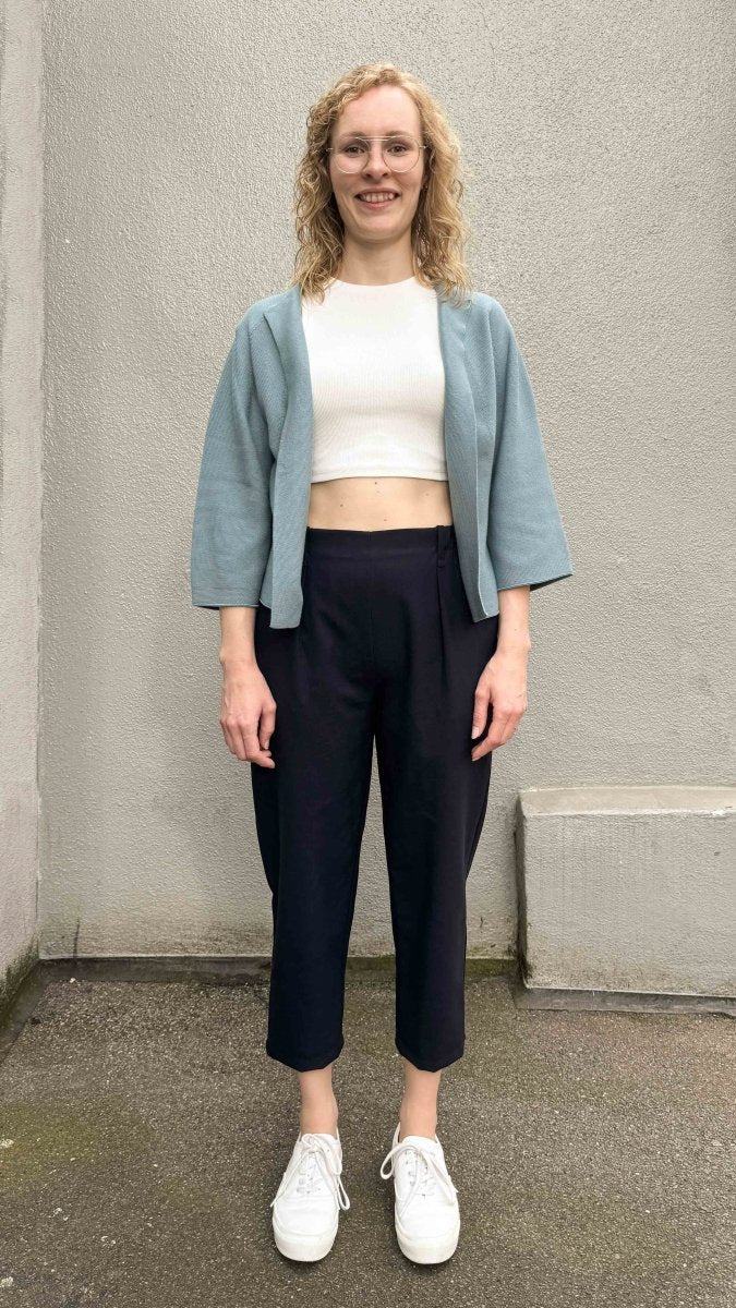 NNIstudio - OFFICE Hose 7/8 COOLWOOL Female _ too good to go - Dunkelblau - XS/S - 