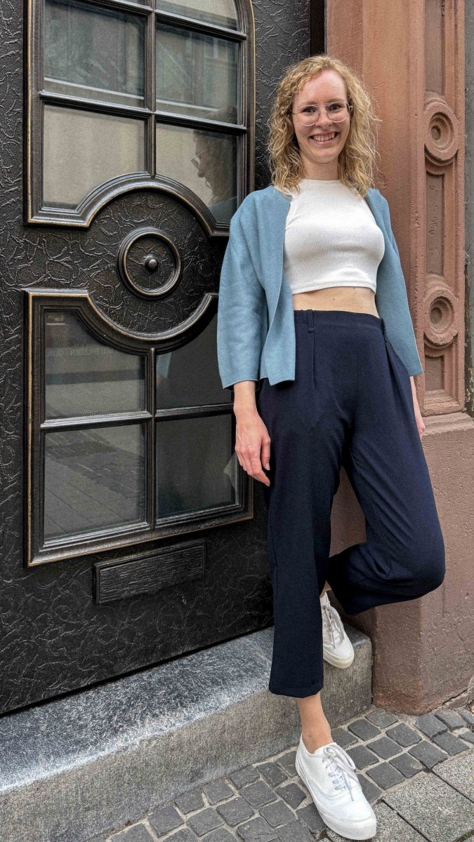 NNIstudio - OFFICE Hose 7/8 COOLWOOL Female _ too good to go - Dunkelblau - XS/S - 