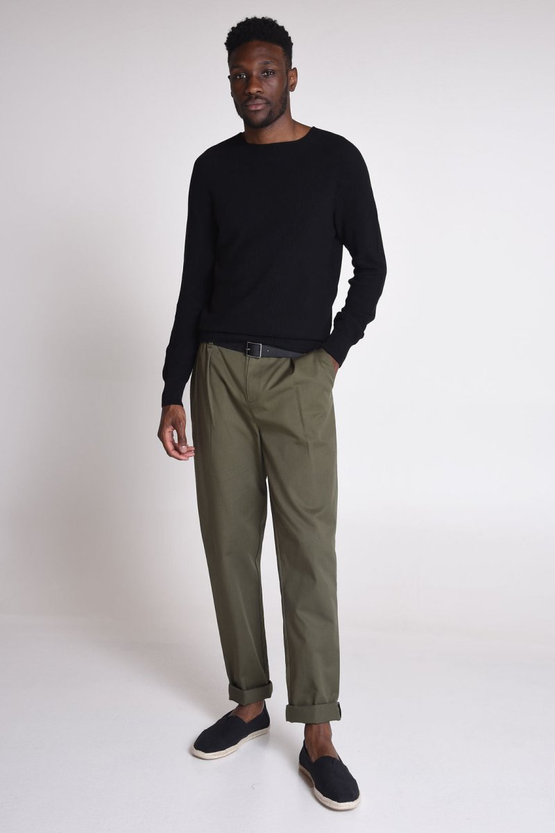 NNIstudio - OFFICE Hose COTTON Male - Olive - XS - 