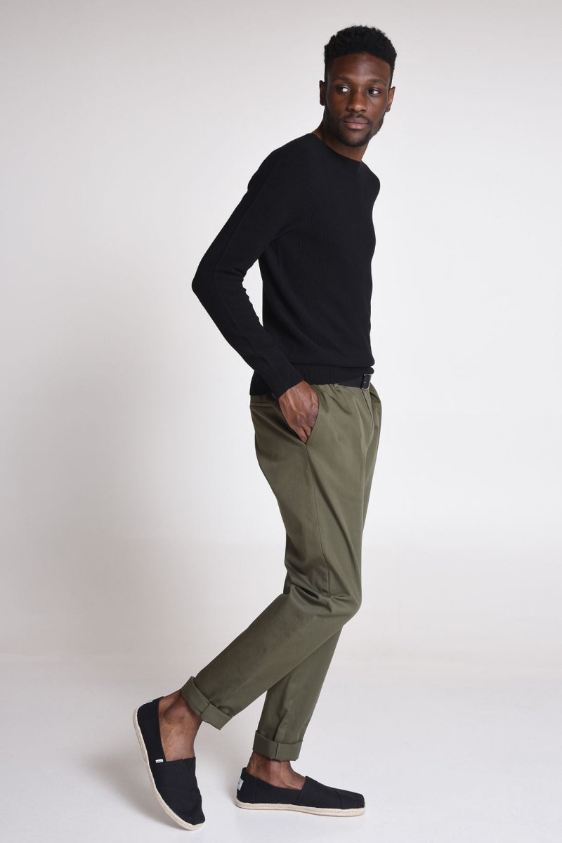 NNIstudio - OFFICE Hose COTTON Male - Olive - XS - 