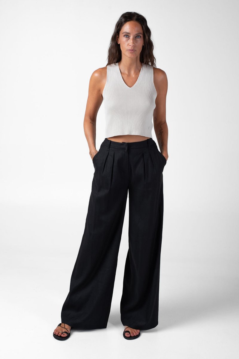 NNIstudio - PALAZZO Hose - Schwarz - XS - 