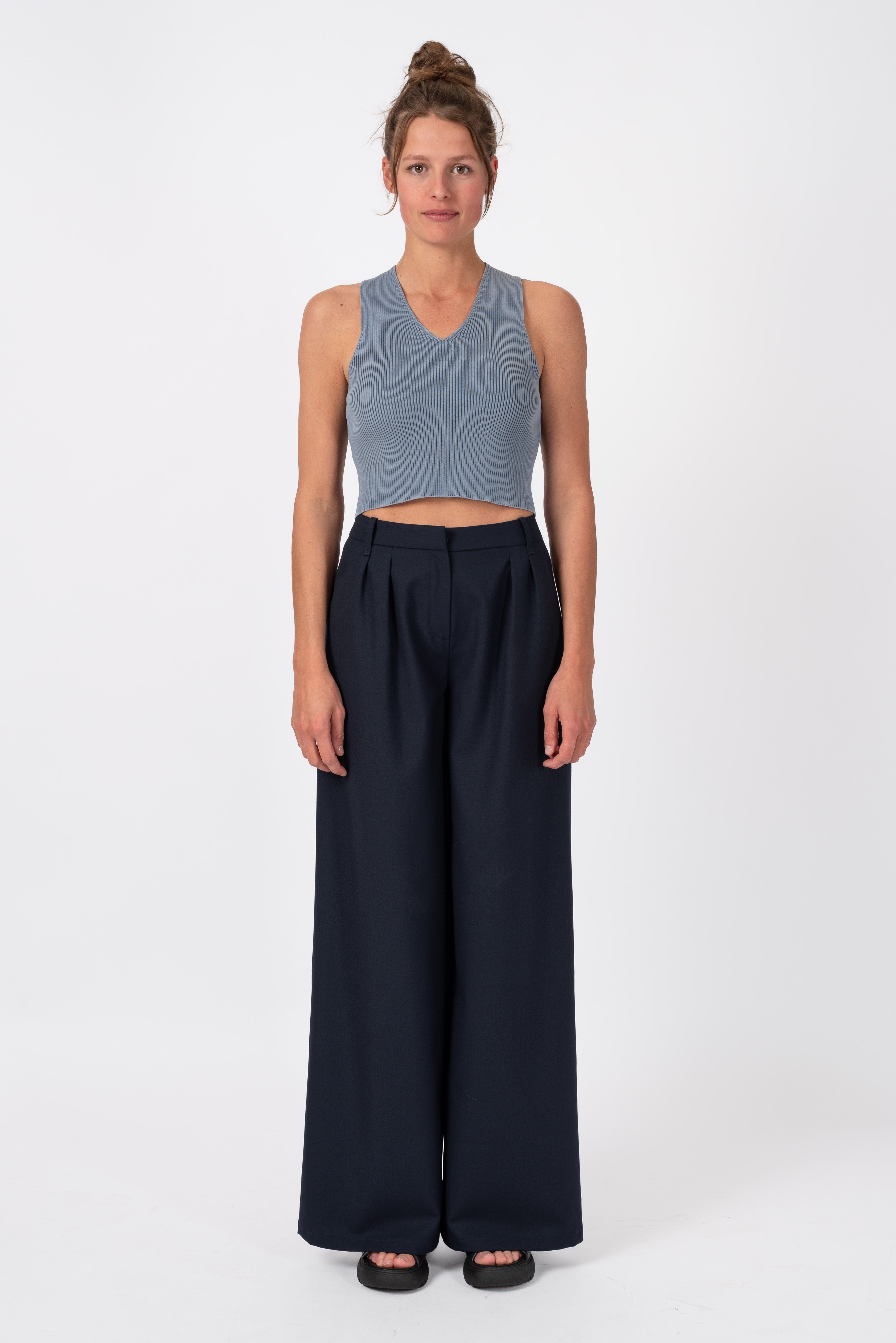 NNIstudio - PALAZZO Hose Wool - Ombre Blue - S - 