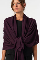 NNIstudio - RICE 2.0 Strick - Stola - Blackberry Purple - 