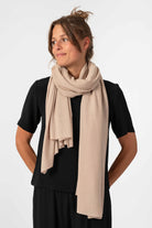 NNIstudio - RICE 2.0 Strick - Stola - Frappé Cream - 