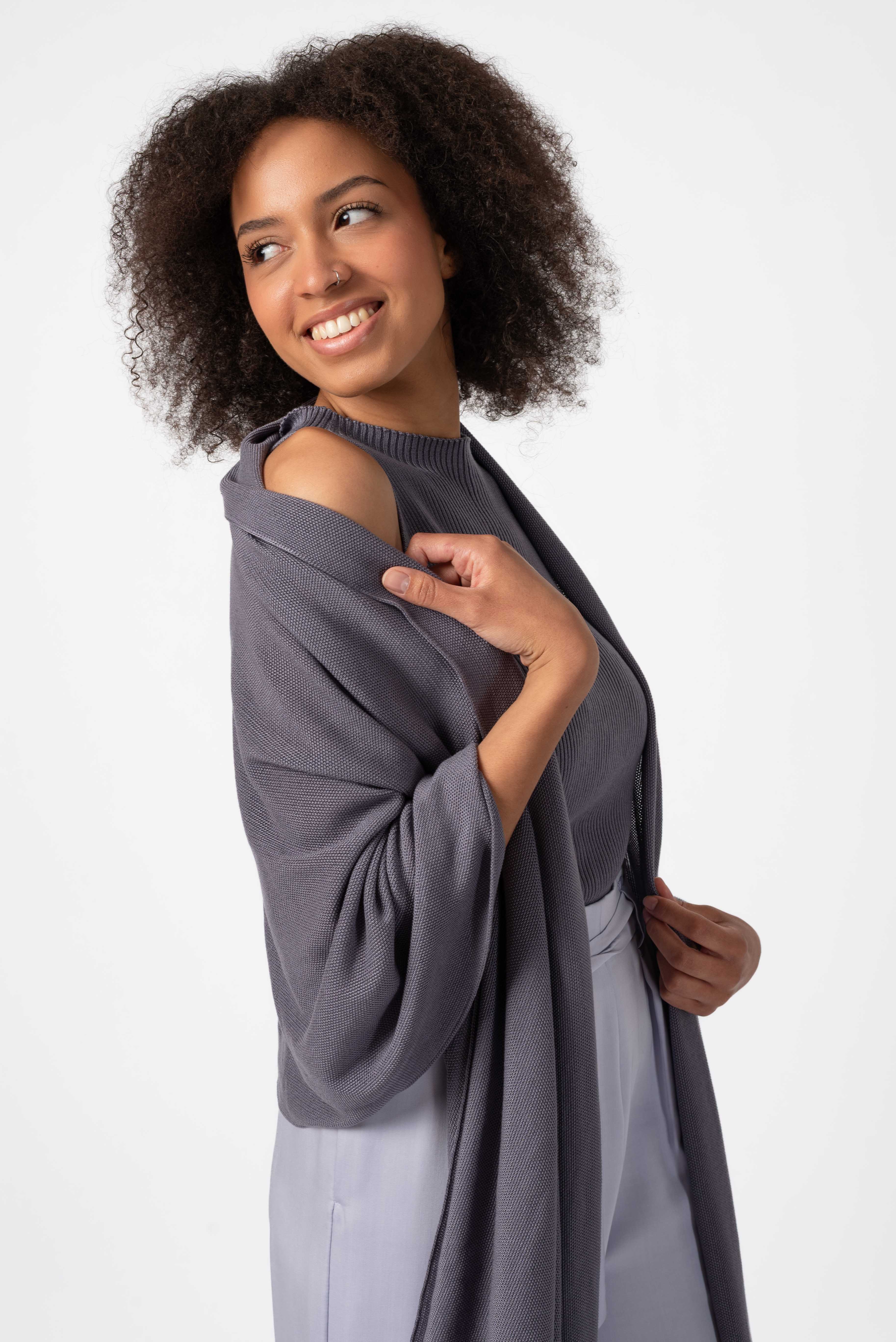 NNIstudio - RICE Sommer - Stola 2.0 Unisex - Ash Purple - 