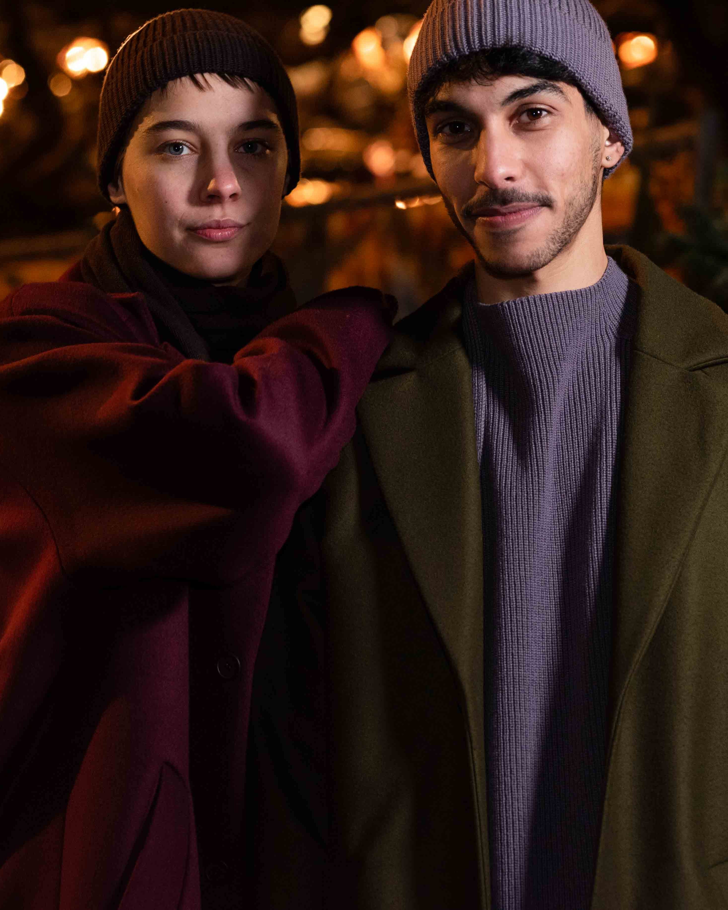 NNIstudio - RICE Stola x CLASSIC Beanie Set - Birch Melange - Birch Melange - 