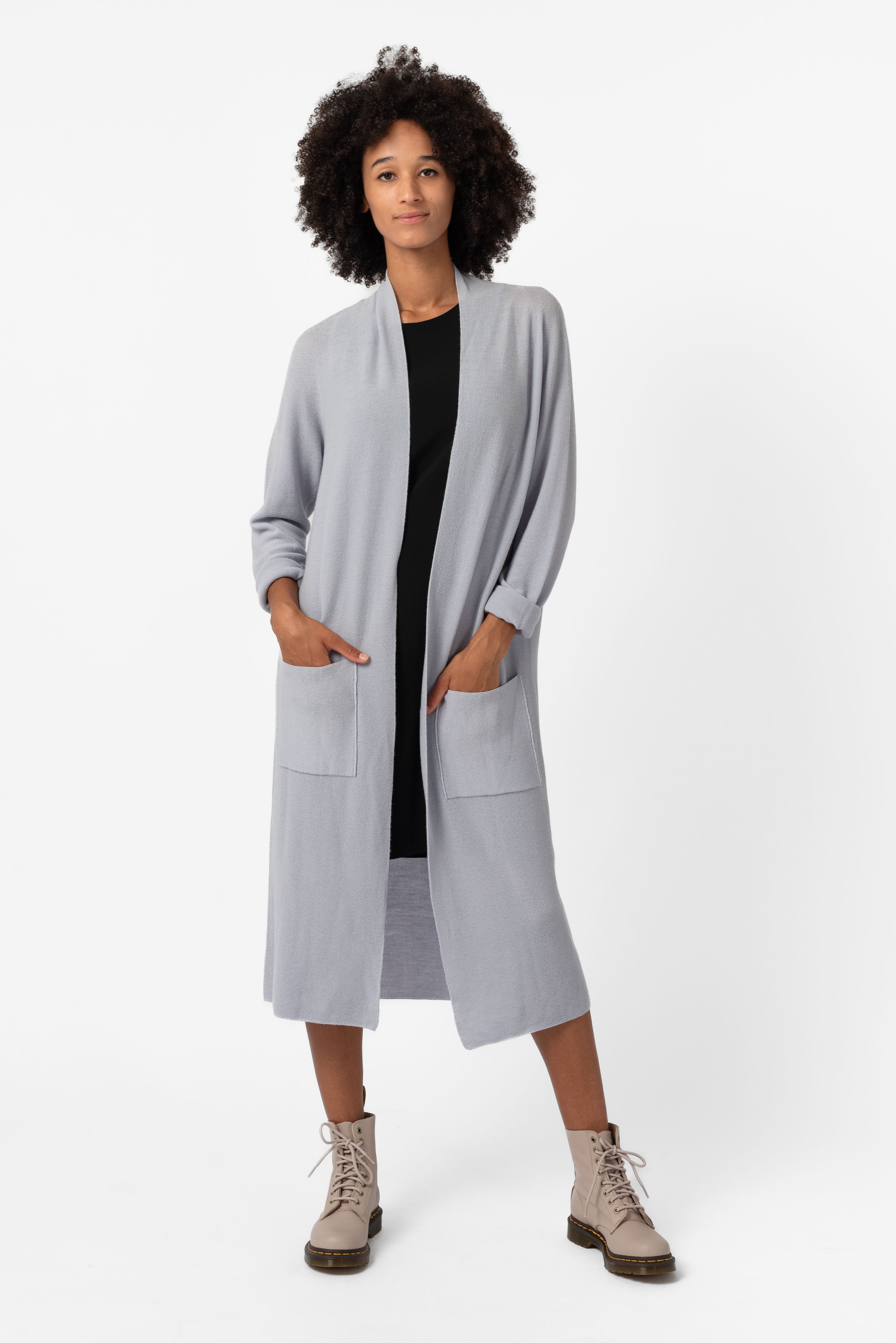 NNIstudio - RICE Strickmantel - Flieder - XS - 