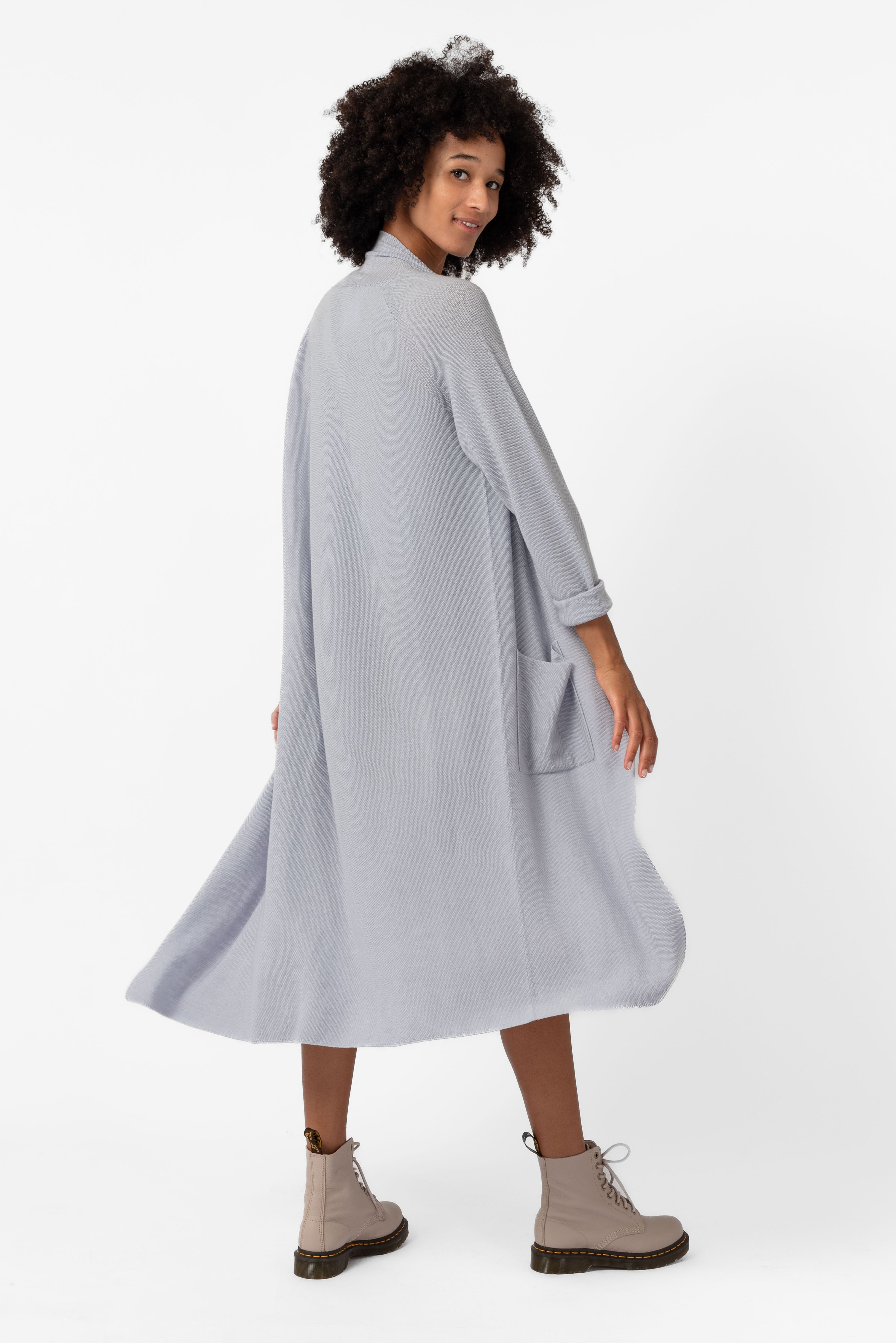 NNIstudio - RICE Strickmantel - Flieder - XS - 