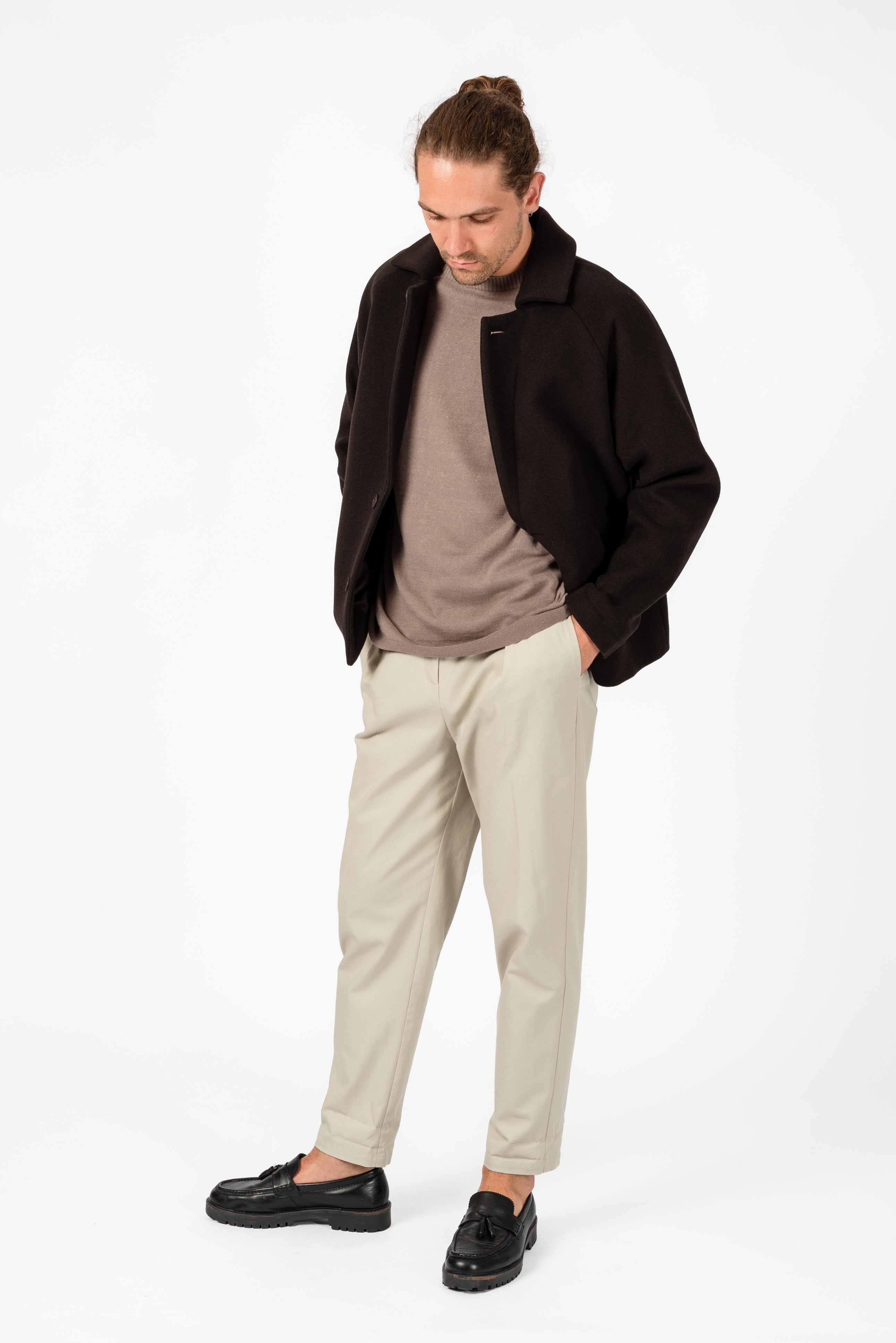 NNIstudio - SHORTCOAT 2.0 Wool Jacke - Olive Drab - XS -