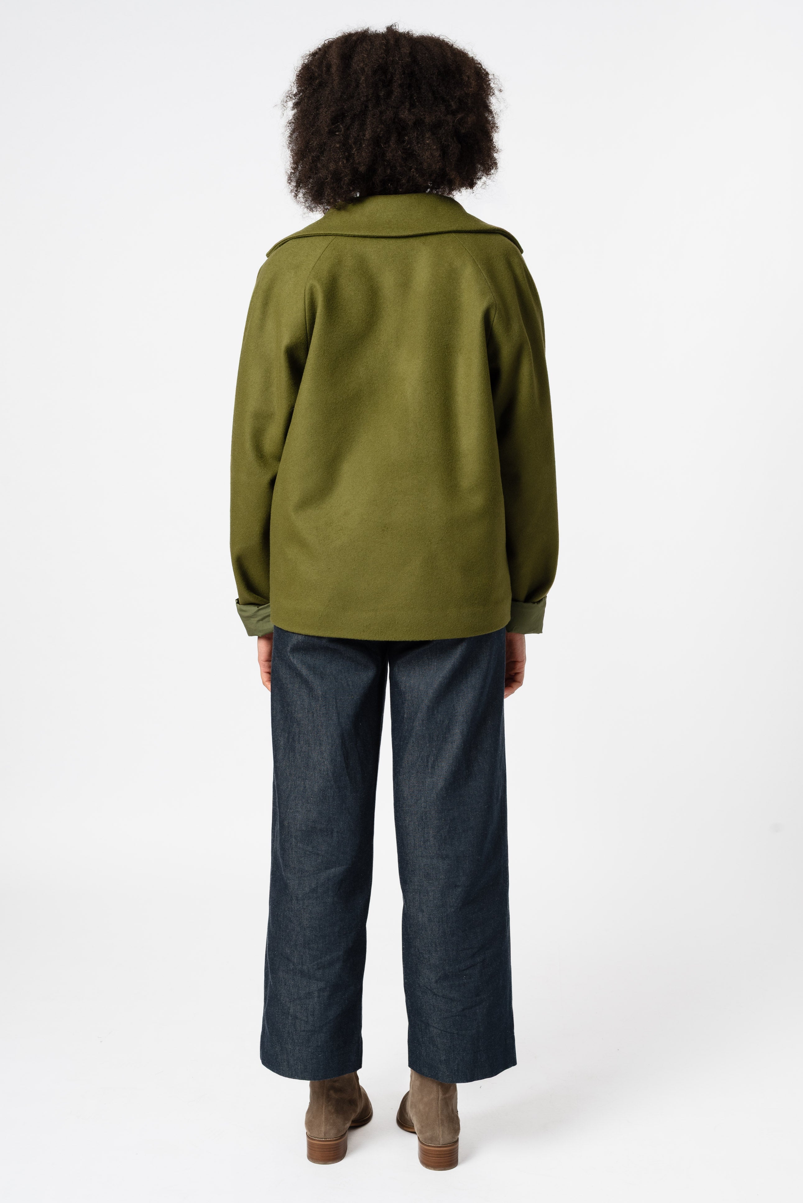 NNIstudio - SHORTCOAT 2.0 Wool Jacke - Olive Drab - XS - 