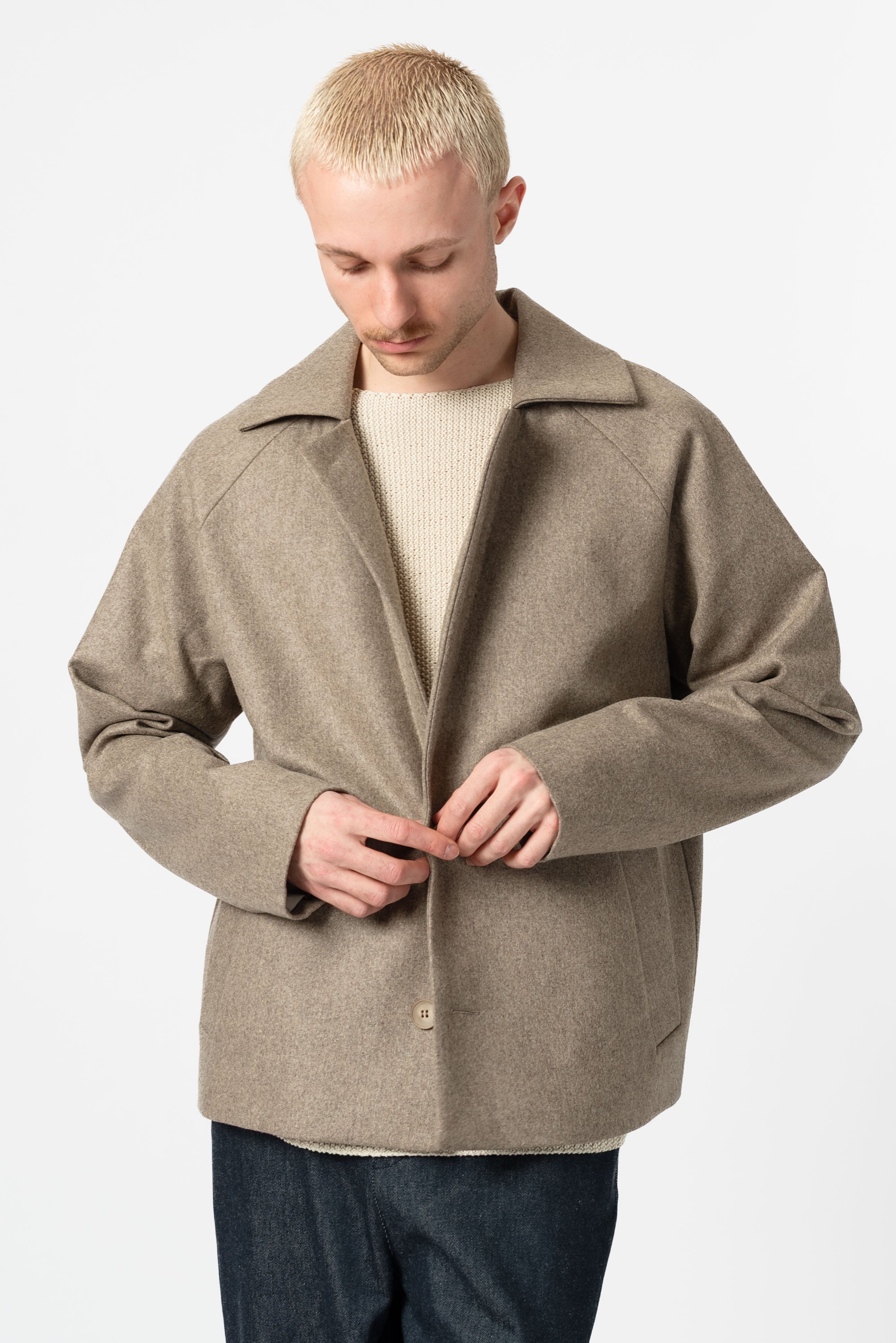 NNIstudio - SHORTCOAT 2.0 Wool Jacke - Olive Drab - XS - 